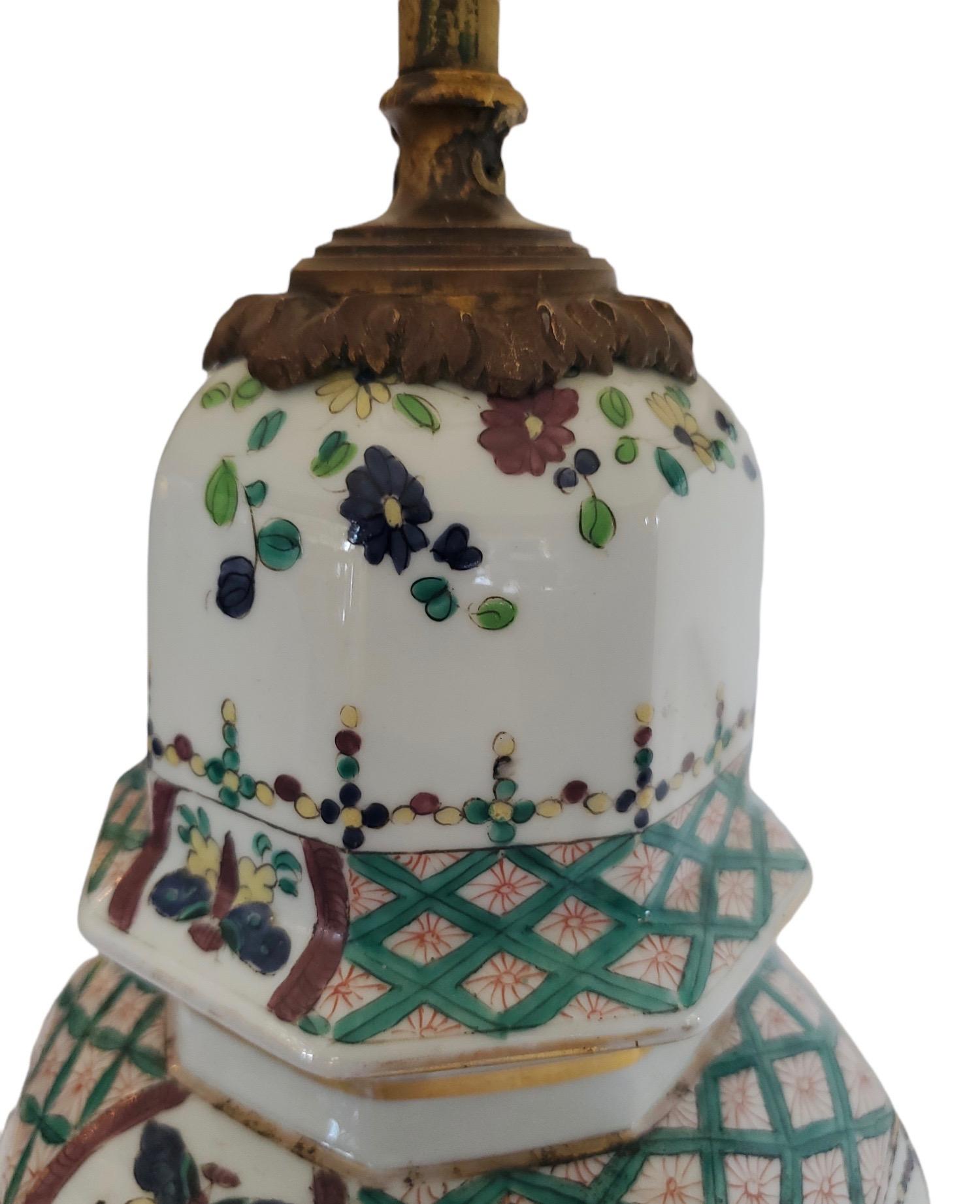 Chinois Lampe urne d'exportation chinoise du XIXe siècle en vente