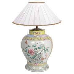 Vase / lampe chinoise Famille Rose du 19ème siècle