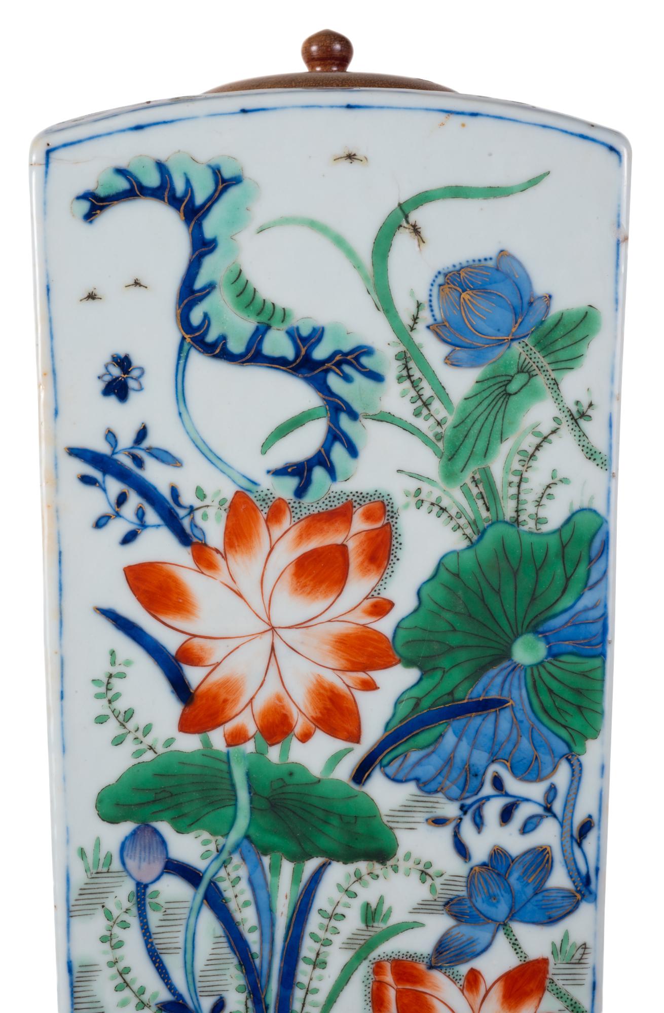 19th Century Chinese Famille Verte Vase or Lamp, circa 1880 For Sale 1