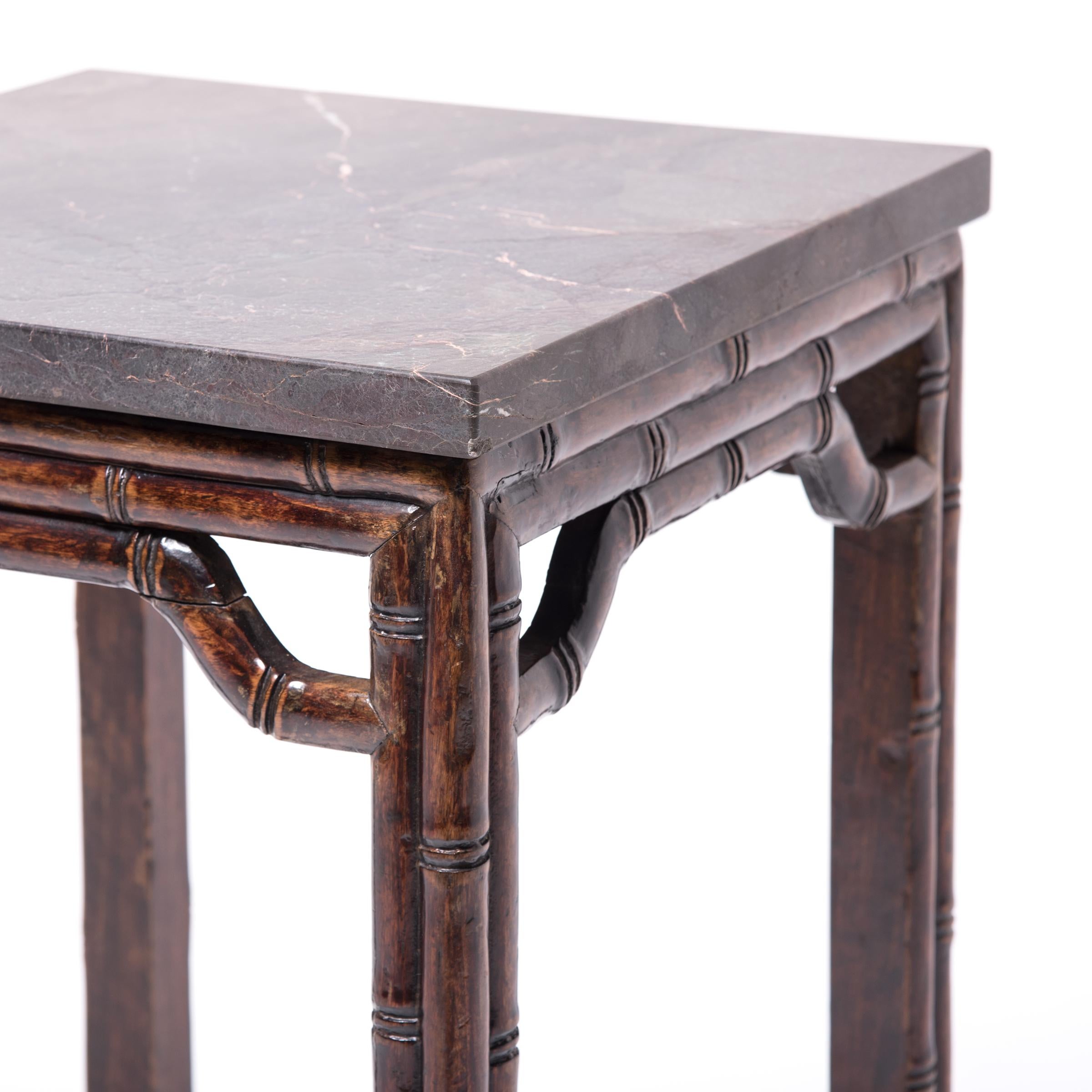Early 20th Century Chinese Faux Bamboo Display Table 2