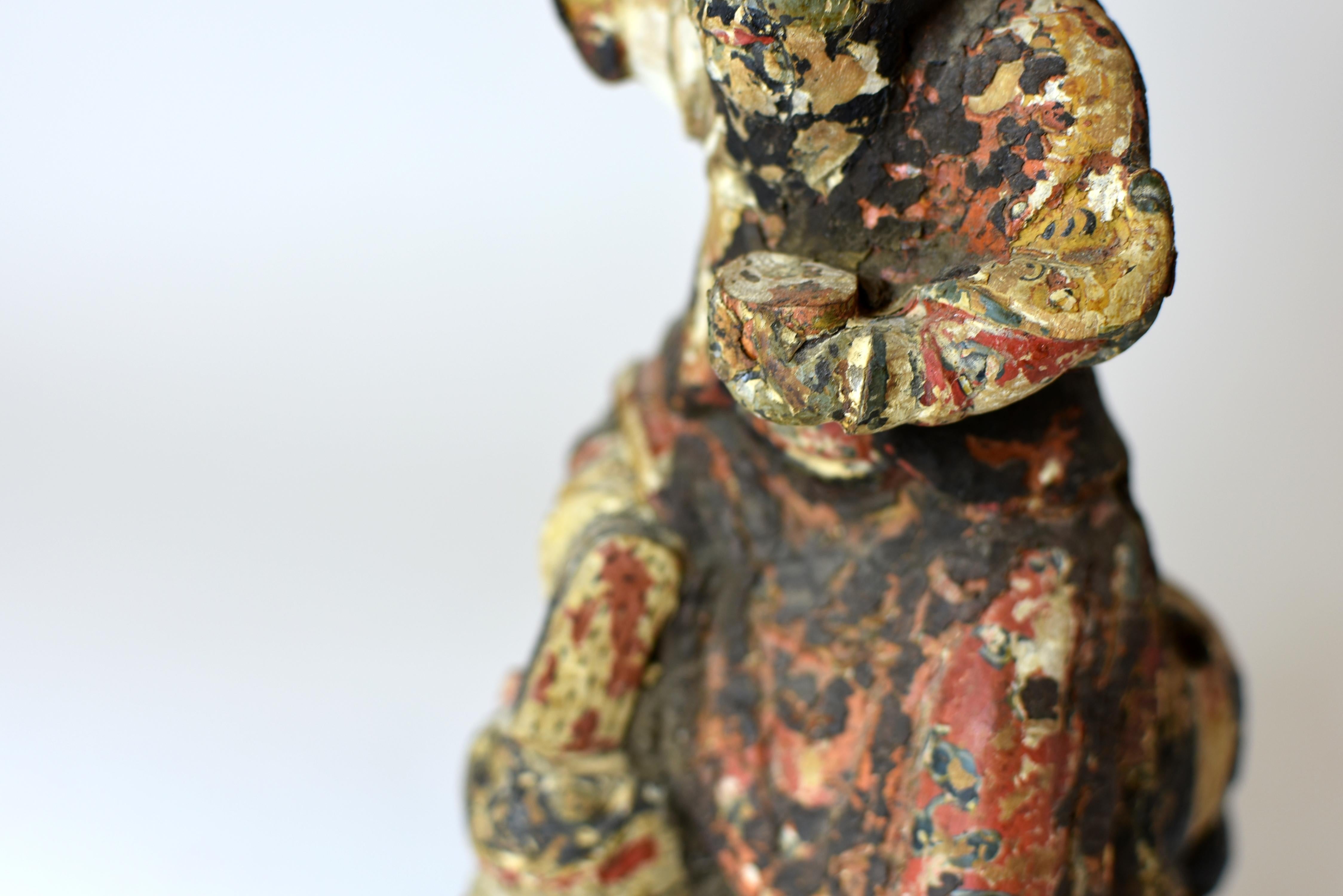 19th Century Chinese Figure of a Guardian God For Sale 2