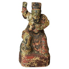 19th Century Chinese Figure of a Guardian God