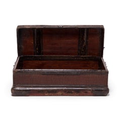 Chinese Finely Woven Lacquered Trunk, c. 1800