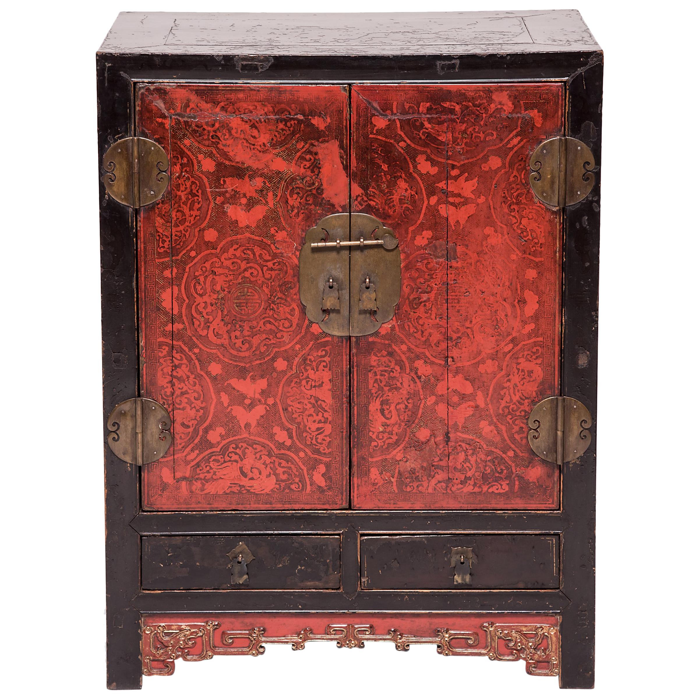 Finely Lacquered Chinese Chest, c. 1850 For Sale