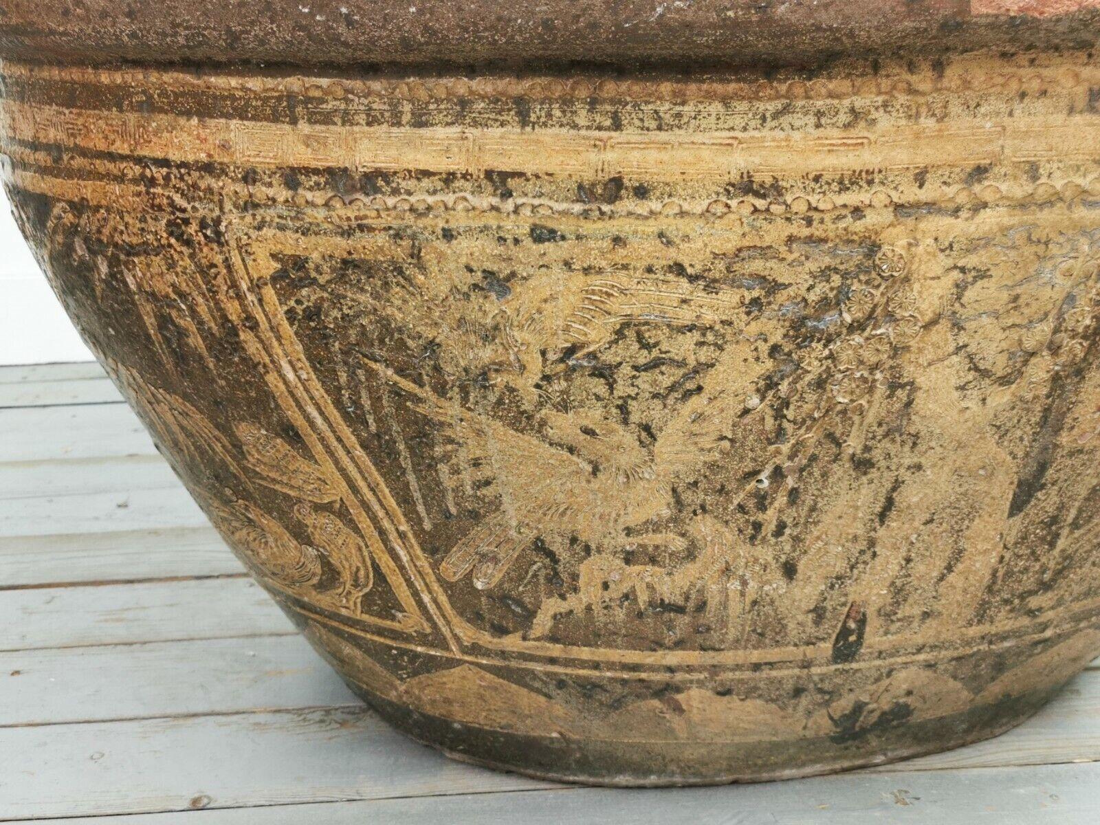 Chinois Jardinière décorative ovale en forme de bol à poisson chinoise du 19ème siècle en vente
