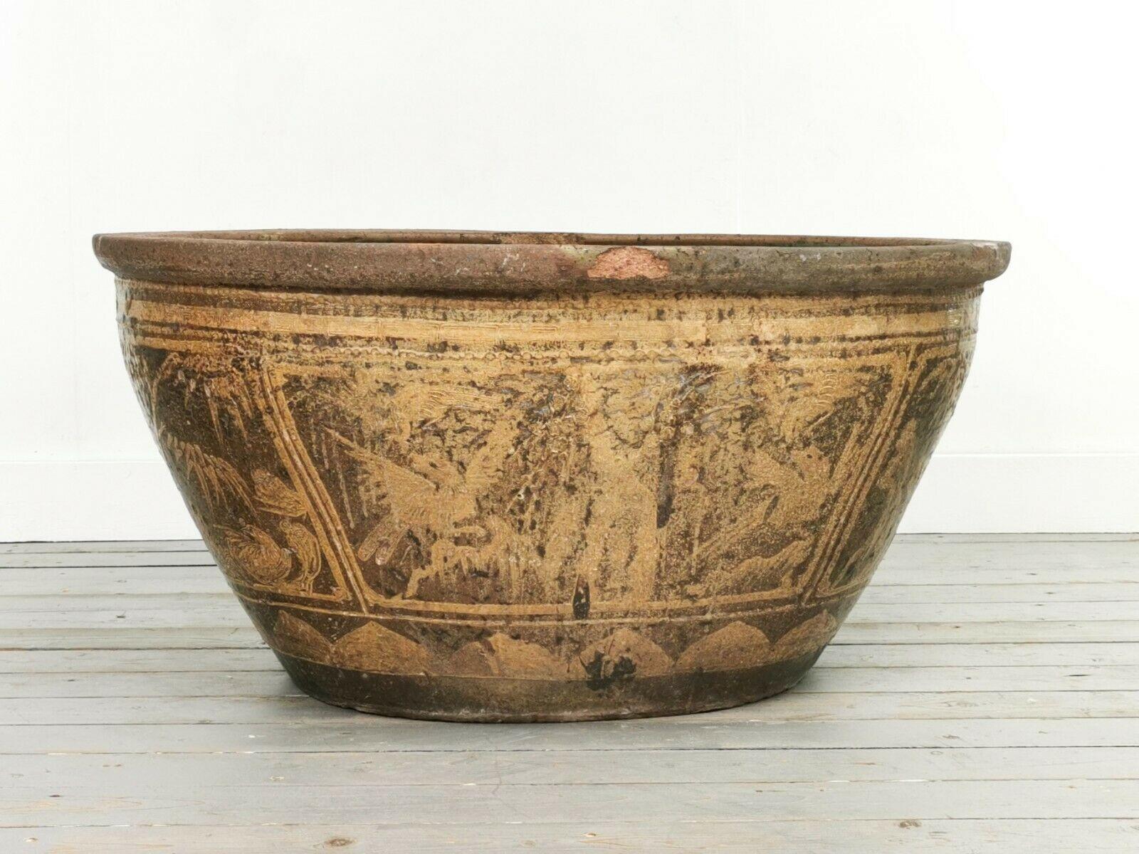 Jardinière décorative ovale en forme de bol à poisson chinoise du 19ème siècle Bon état - En vente à STOKE ON TRENT, GB