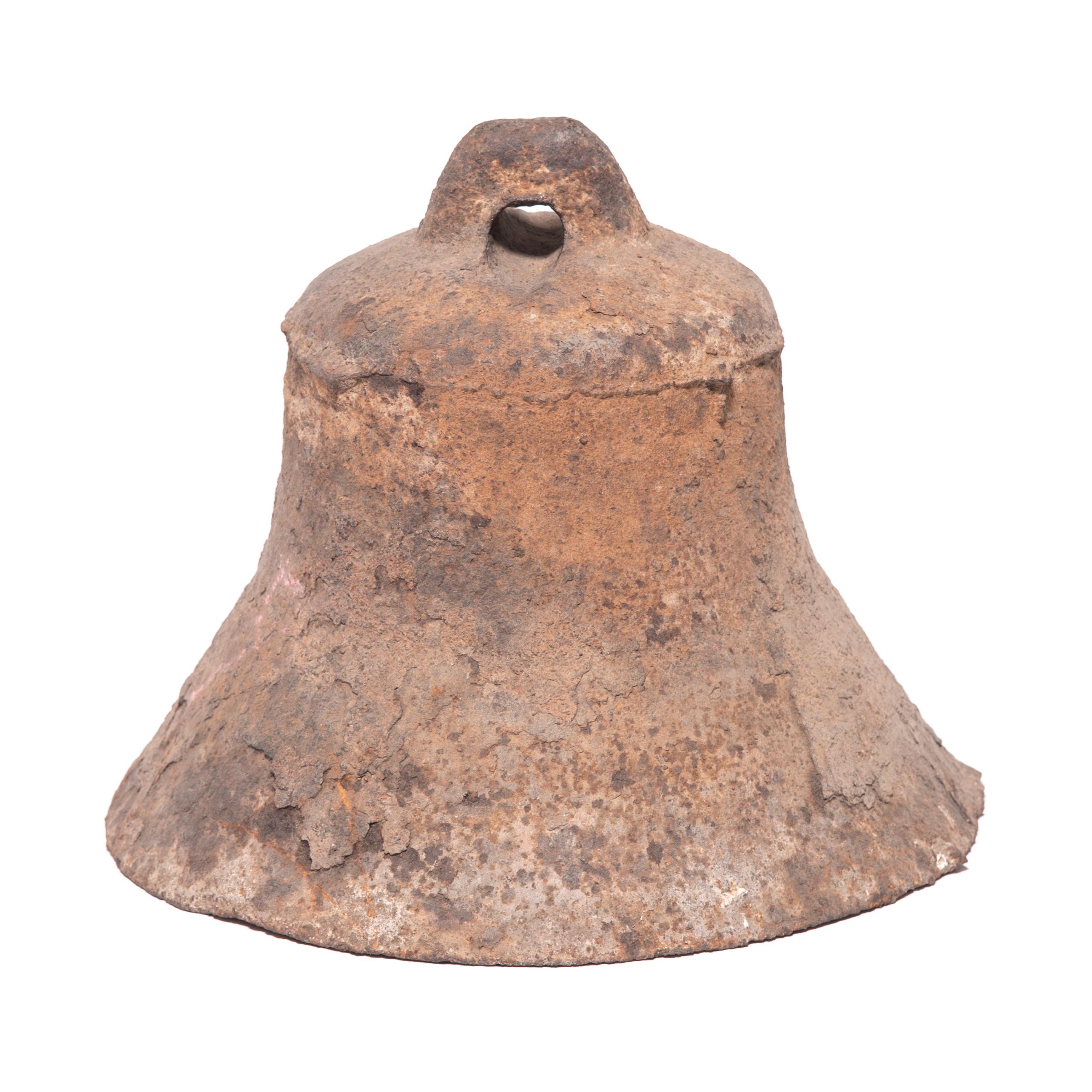 Qing 19th Century Chinese Flared Iron Bell
