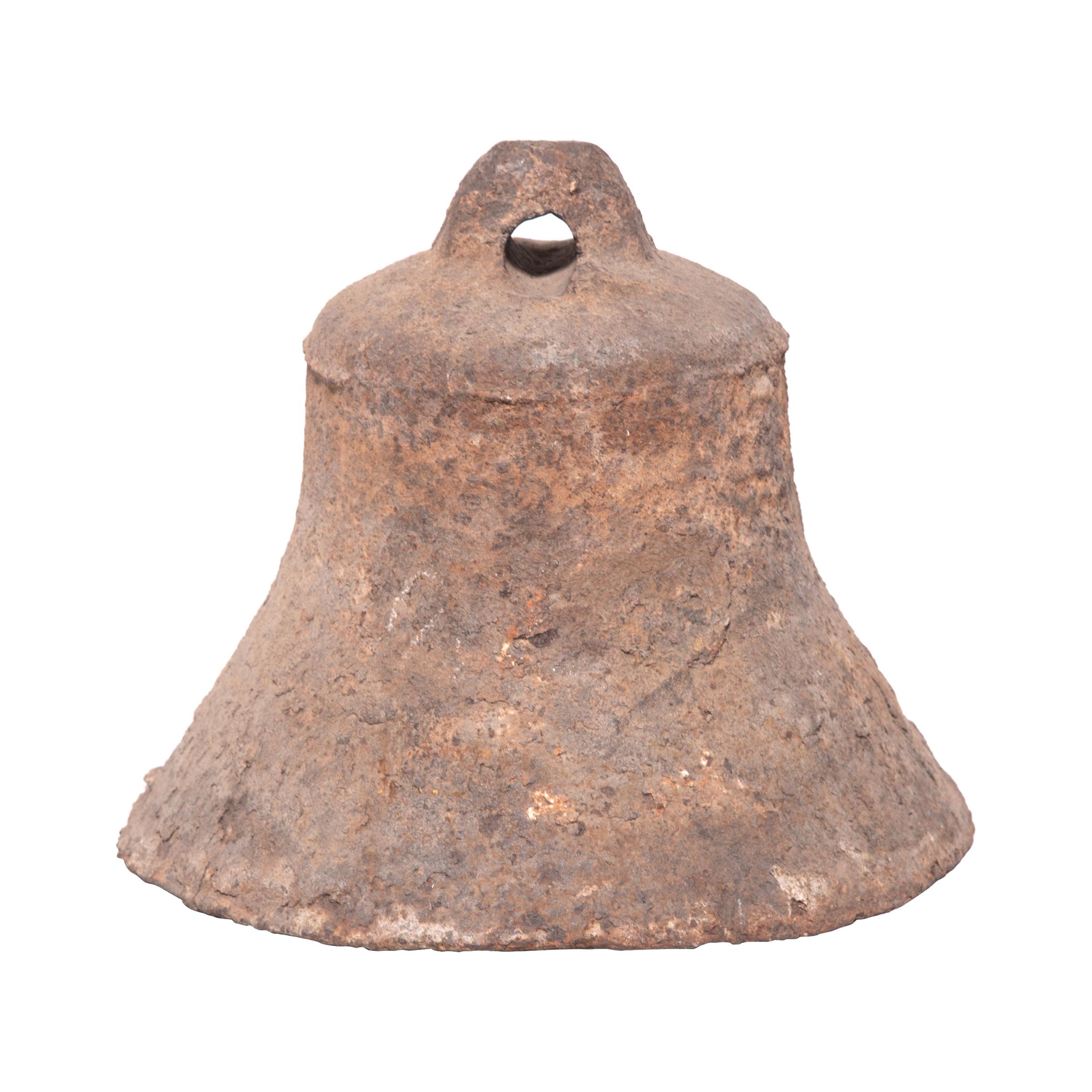19th Century Chinese Flared Iron Bell