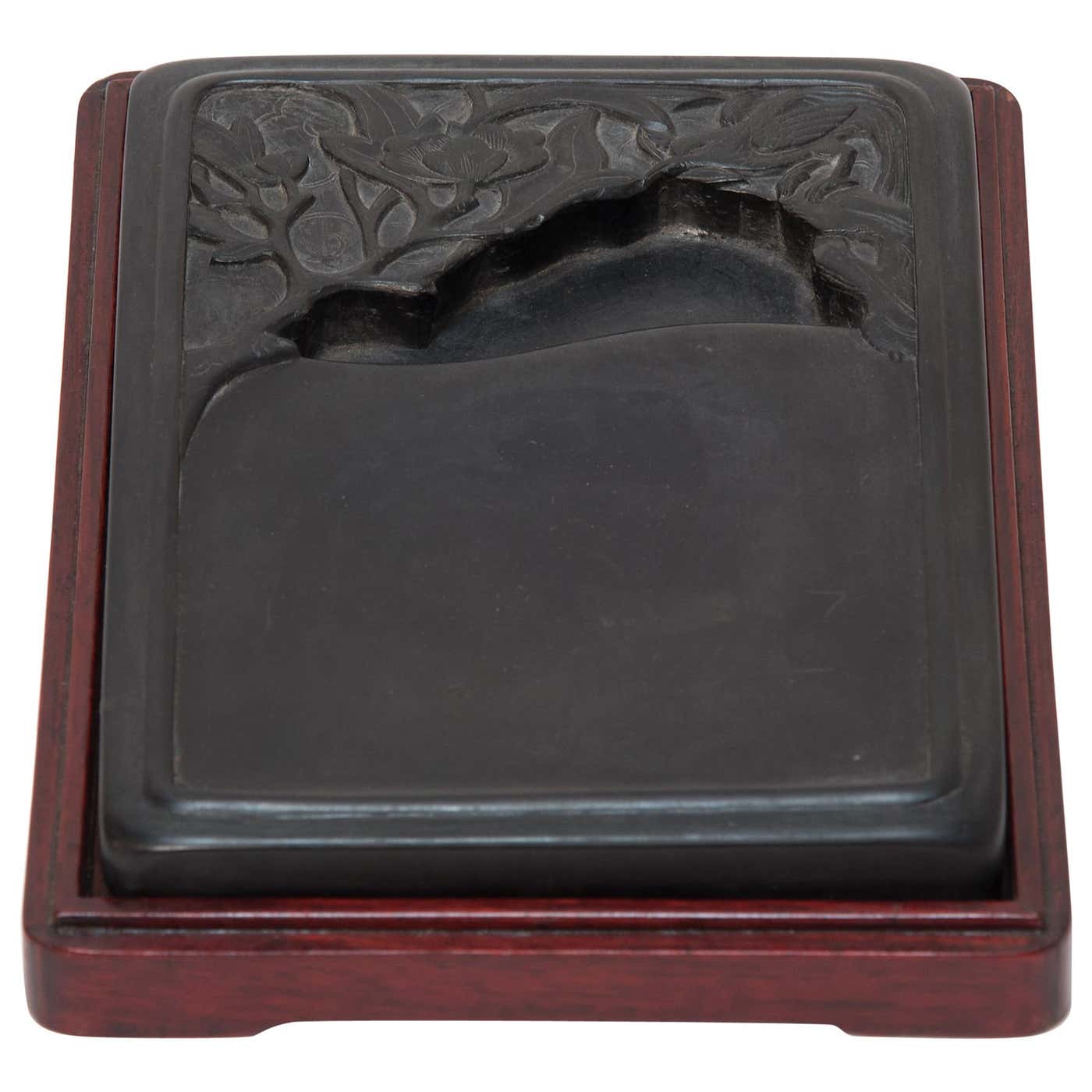 Chinese Flora and Fauna Inkstone, c. 1850 For Sale at 1stDibs