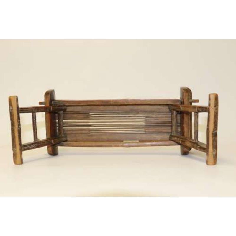  Tête de lit pliante chinoise en bambou du 19ème siècle, datant d'environ 1800 en vente 9