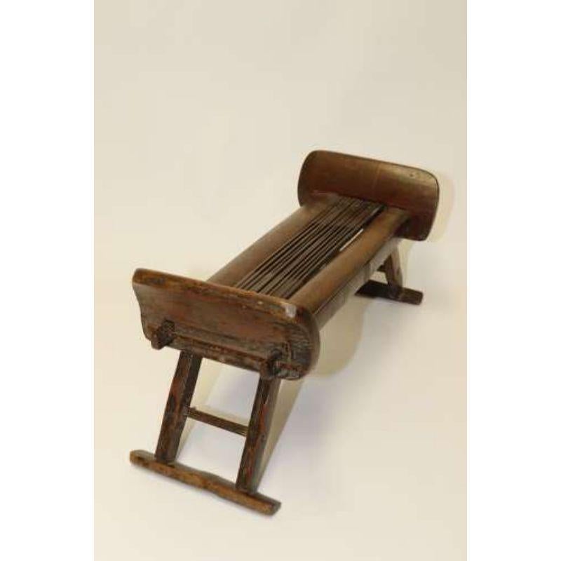 19th Century, Chinese Folding Bamboo Headrest, circa 1800 For Sale 2