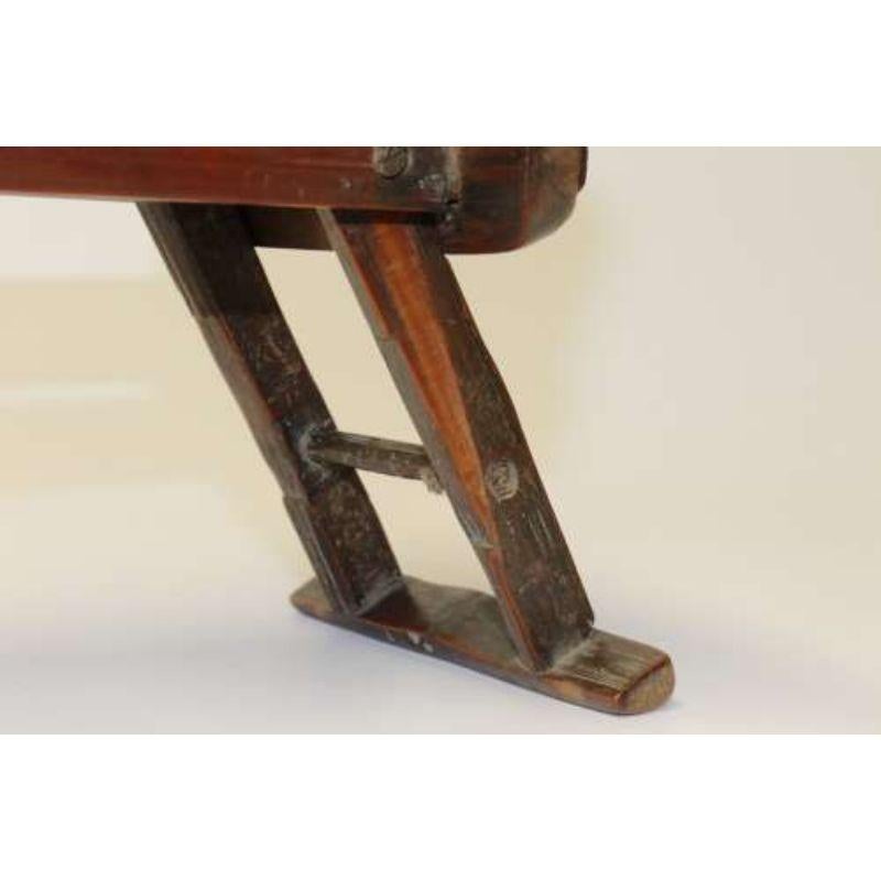 19th Century, Chinese Folding Bamboo Headrest, circa 1800 For Sale 6