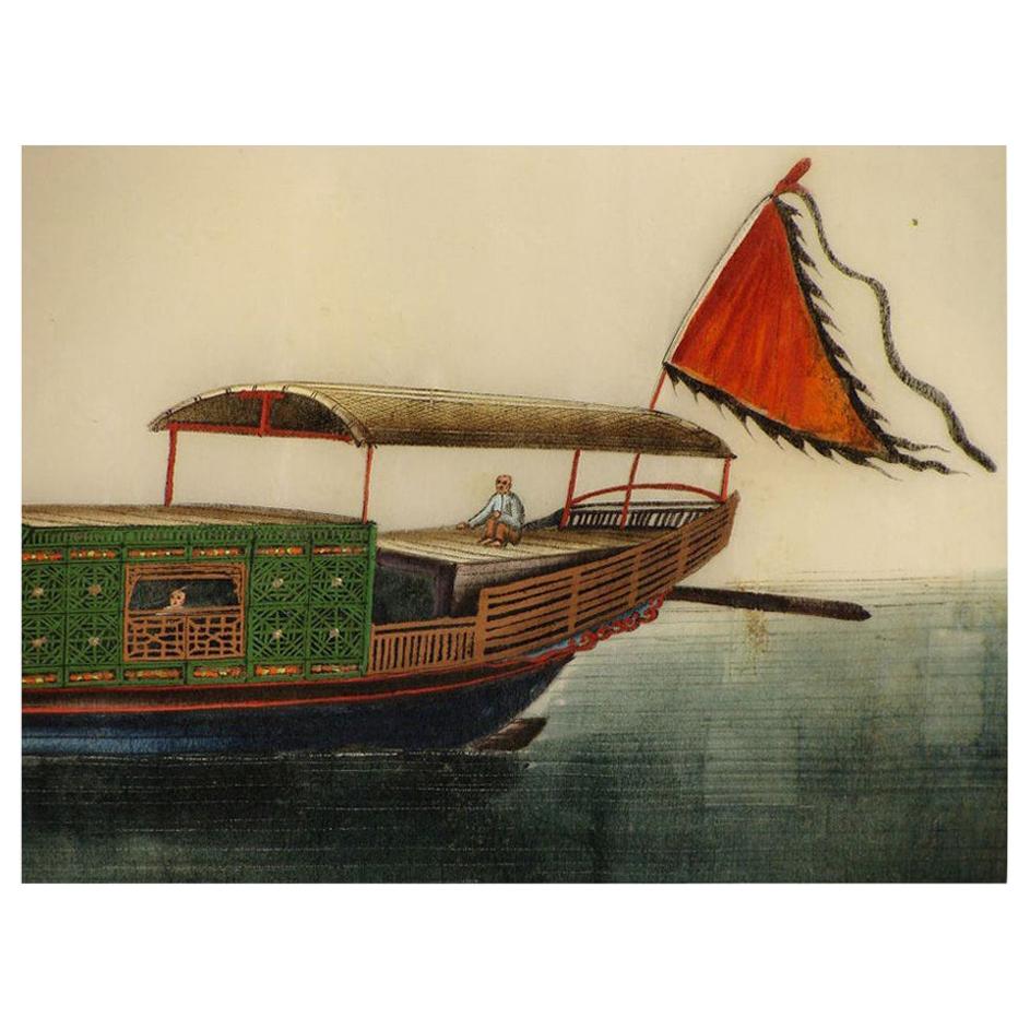 19th Century Chinese Folio Gouache Rice Paper Paintings