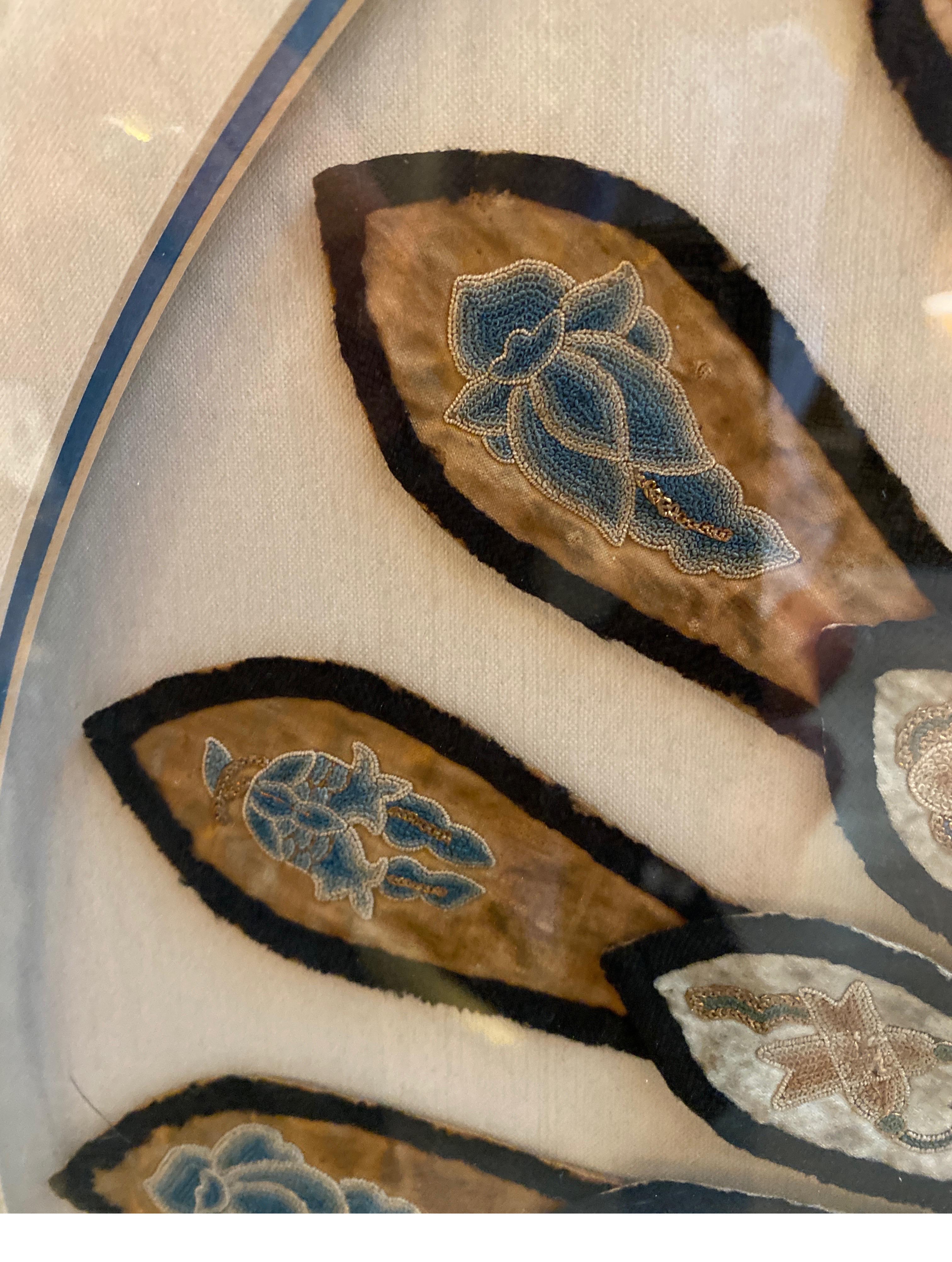 19th Century Chinese Framed Needlework in Silk In Good Condition For Sale In Lambertville, NJ