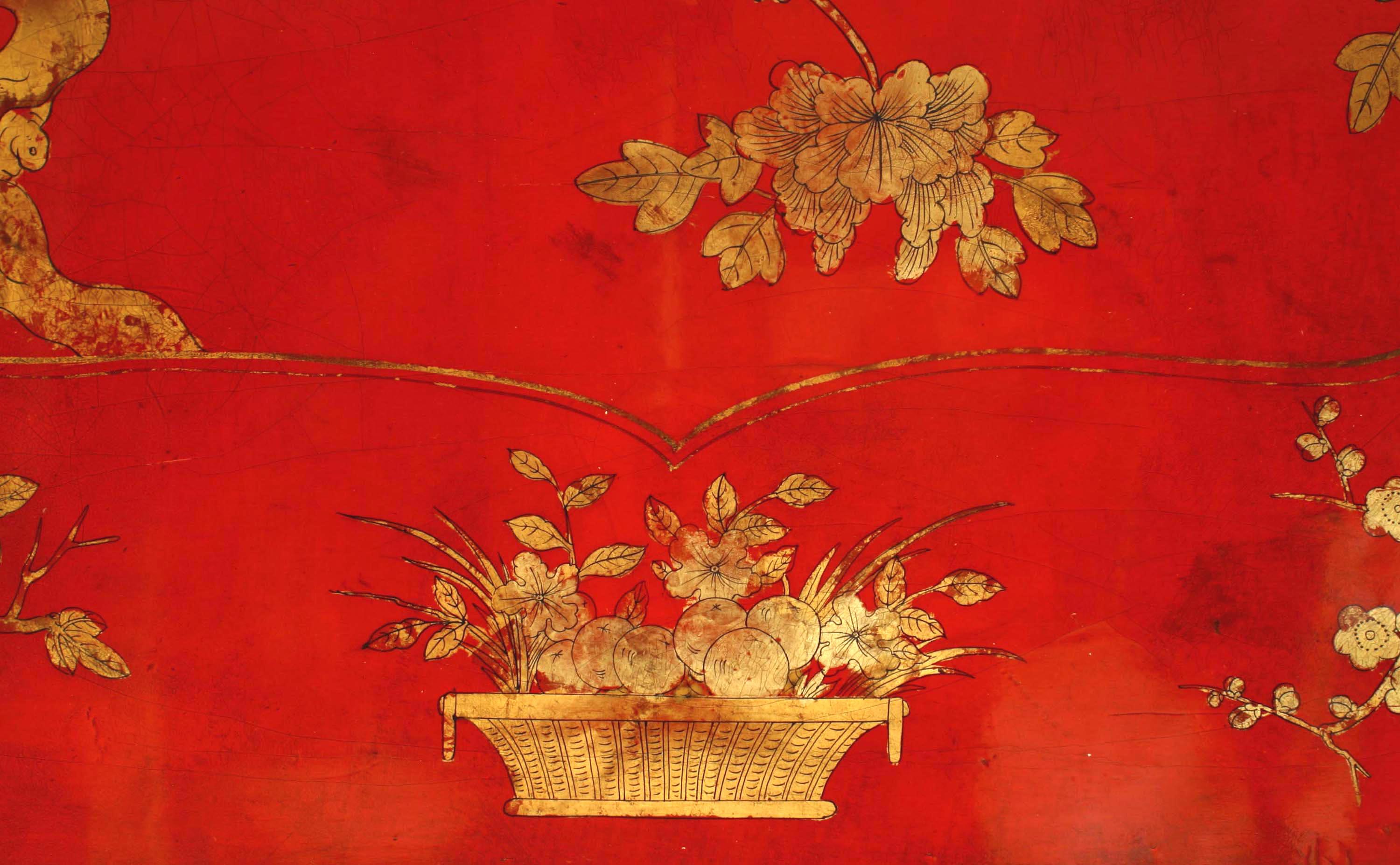 Asian Chinese Red Lacquer Center Table For Sale 2