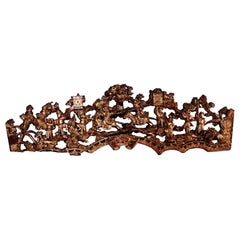 19th Century Chinese Giltwood Doorway Carving