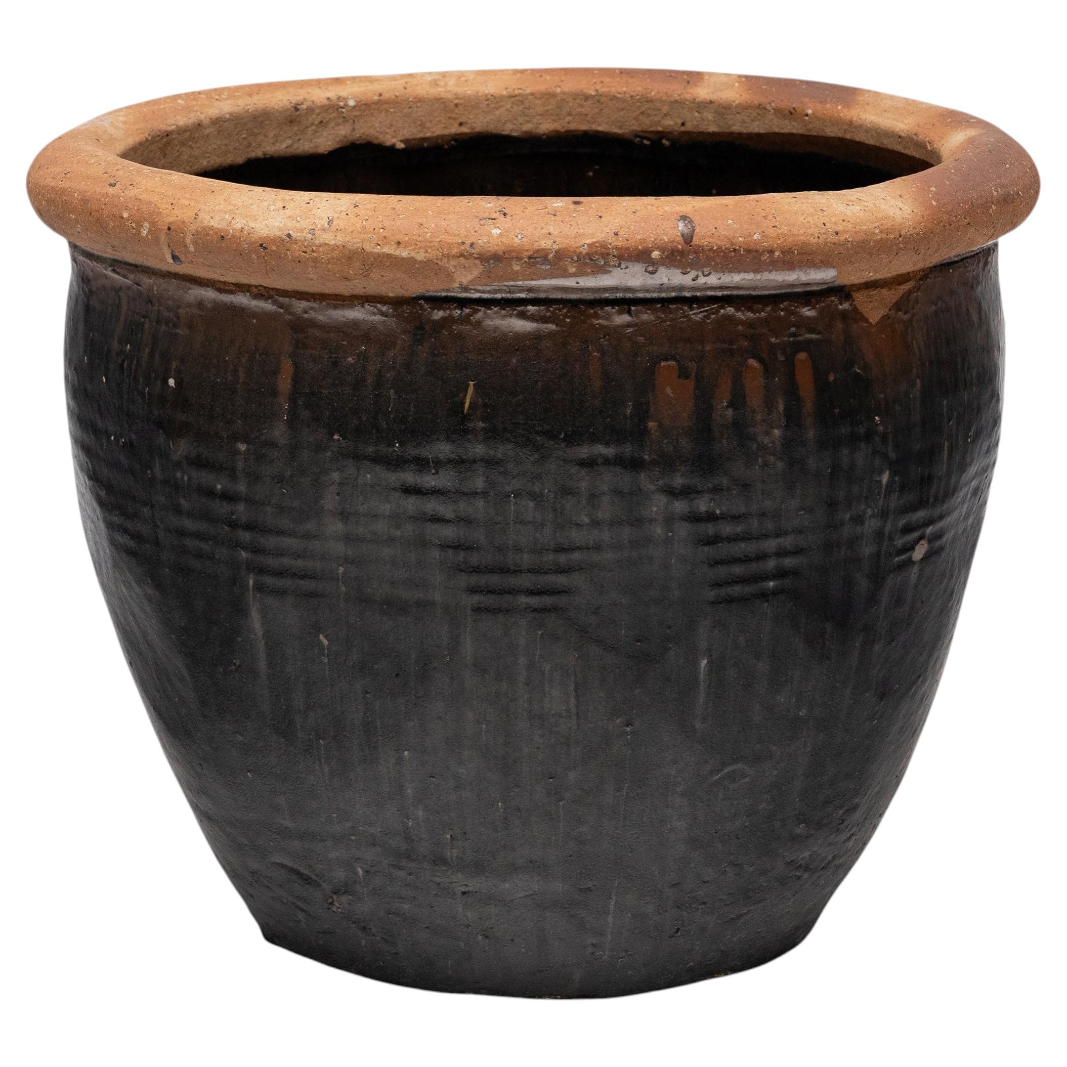 19th Century Chinese Glazed Garden Rain Pot