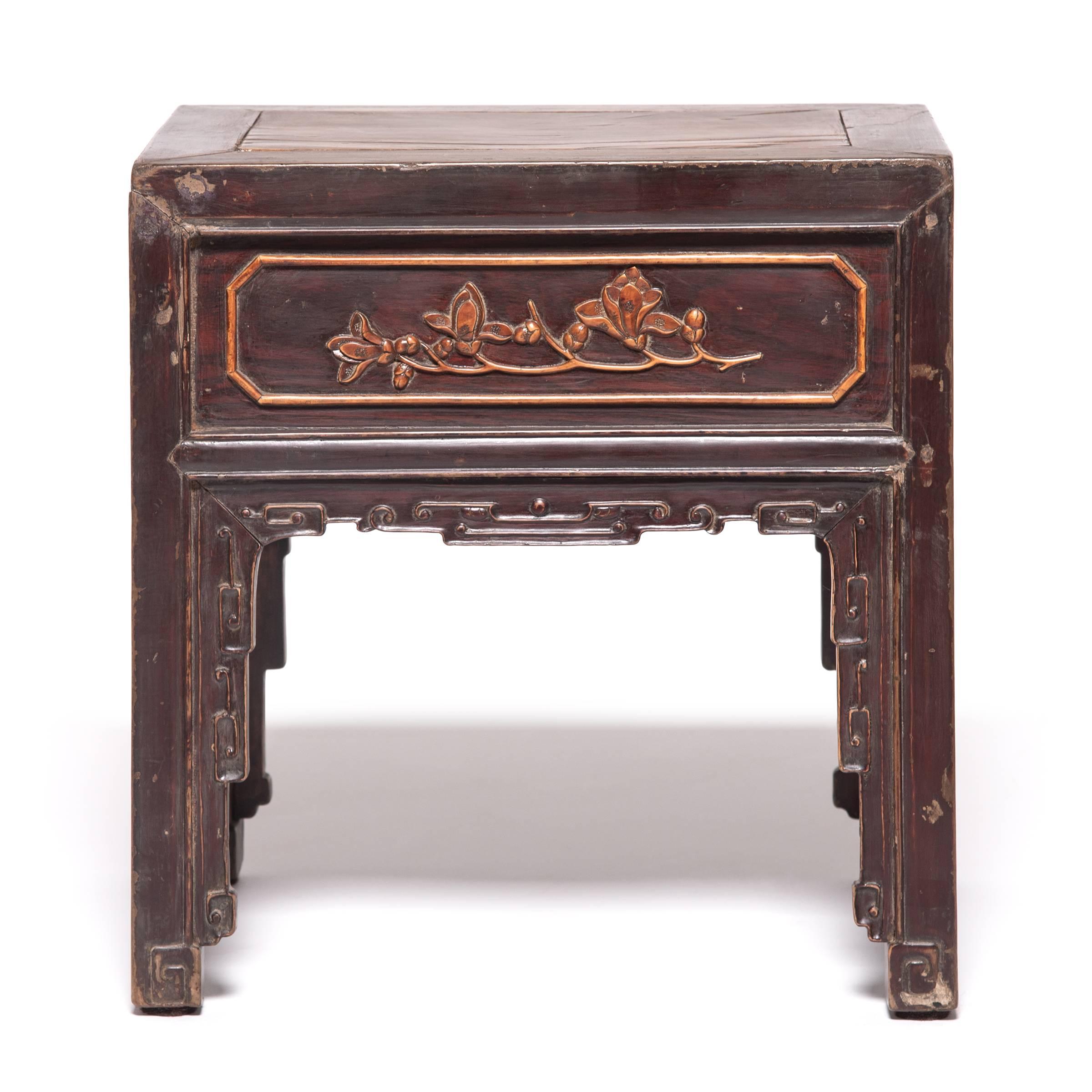 Qing Petite Chinese Display Table with Boxwood Inlay, c. 1850