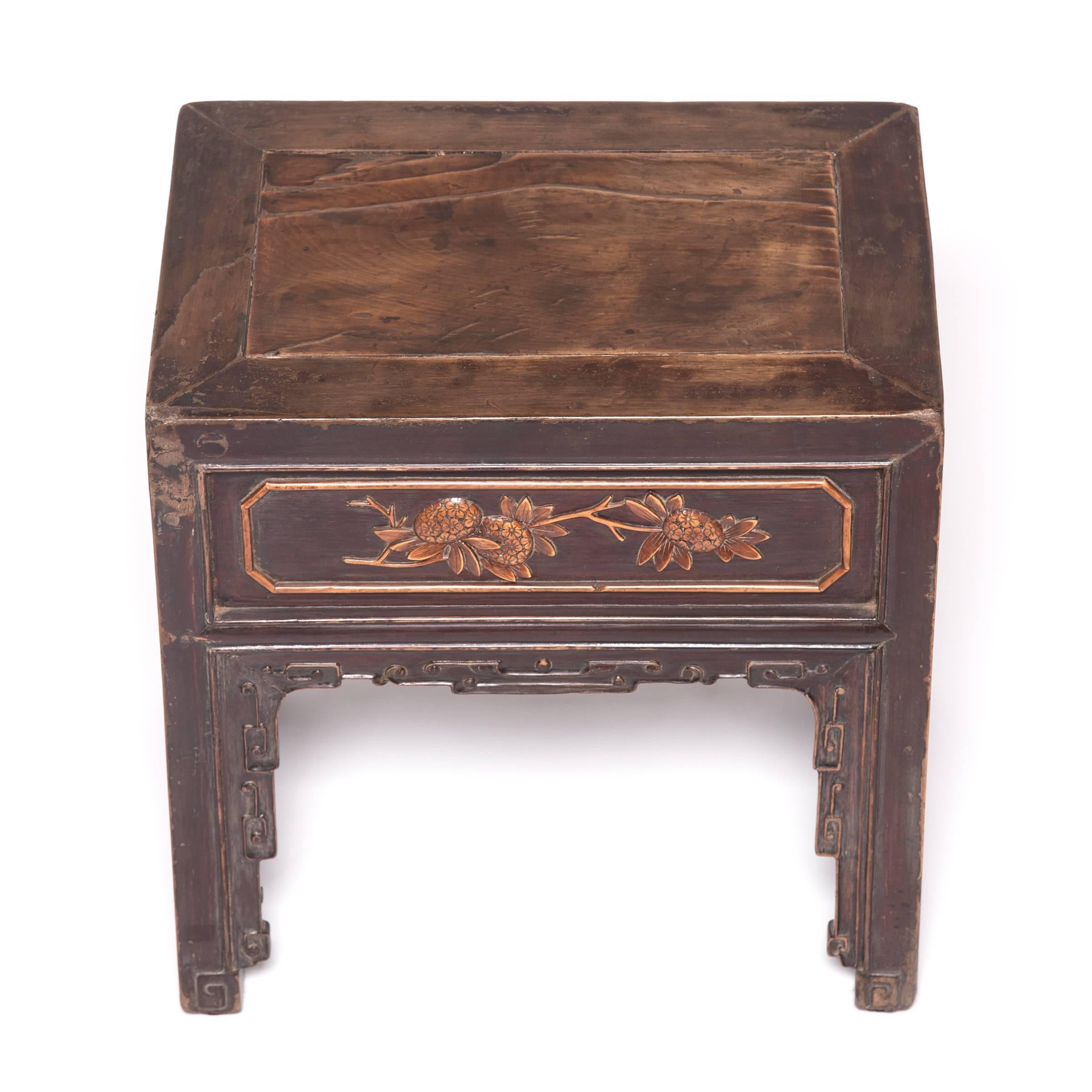 19th Century Petite Chinese Display Table with Boxwood Inlay, c. 1850