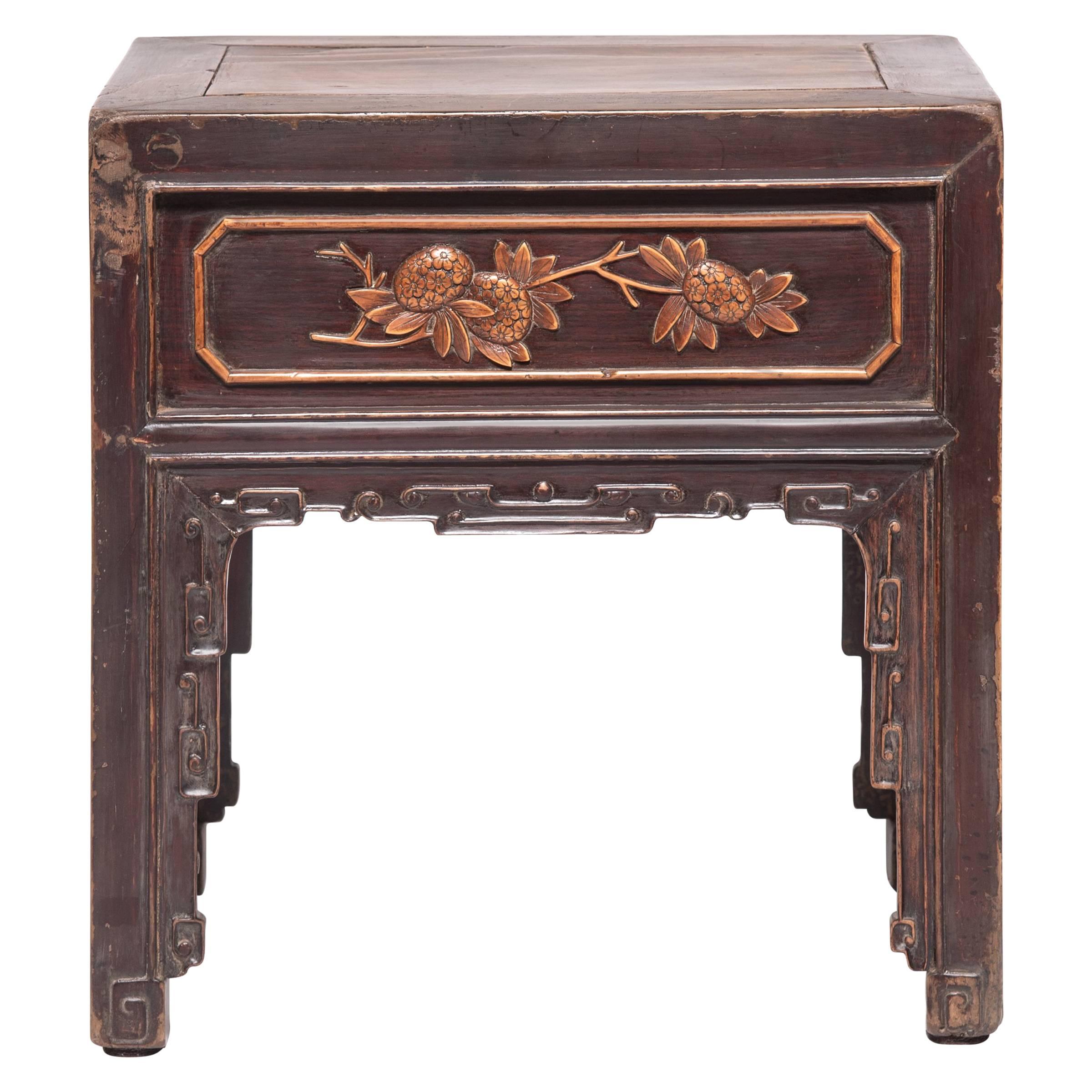 Petite Chinese Display Table with Boxwood Inlay, c. 1850