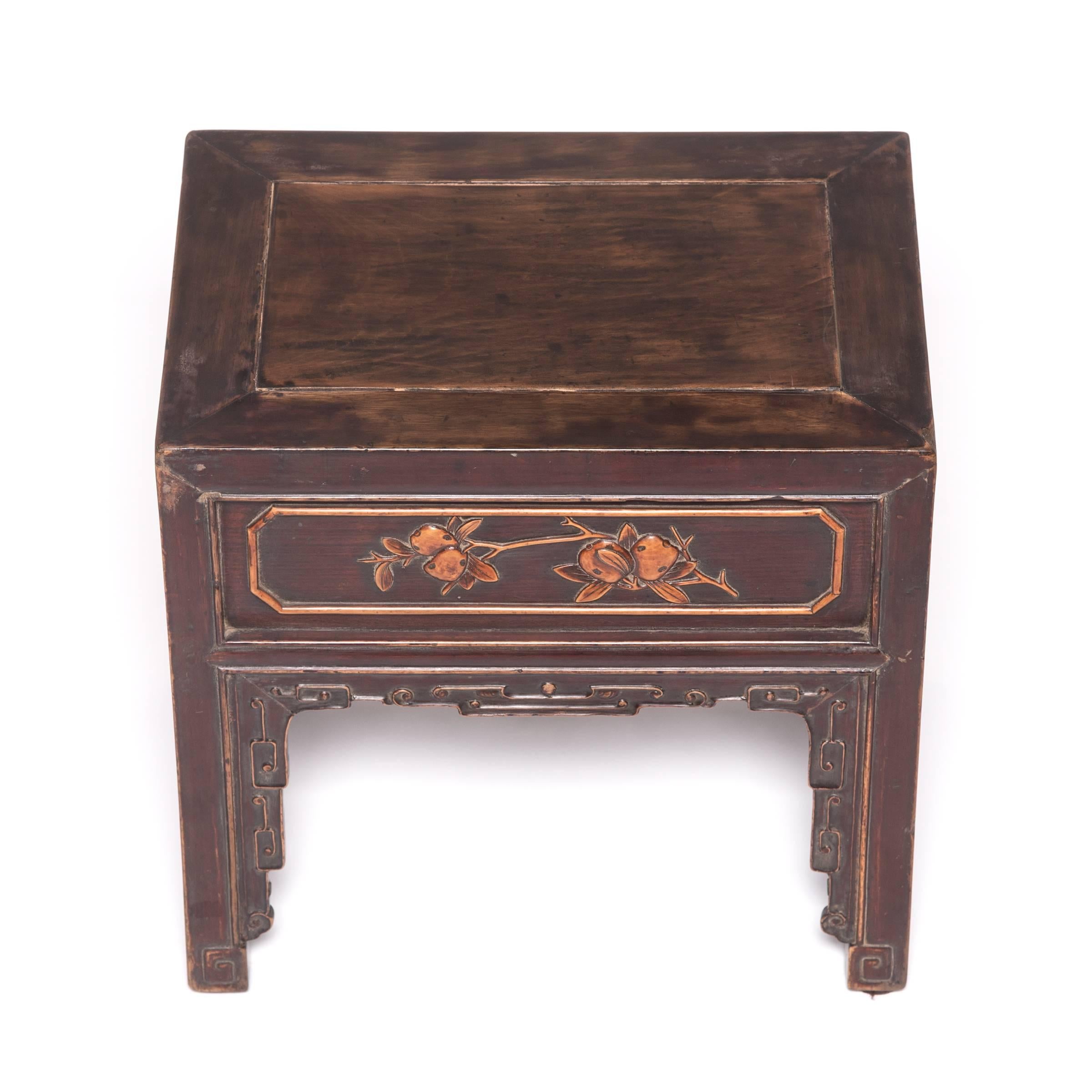 19th Century Petite Chinese Display Table with Boxwood Inlay, c. 1850