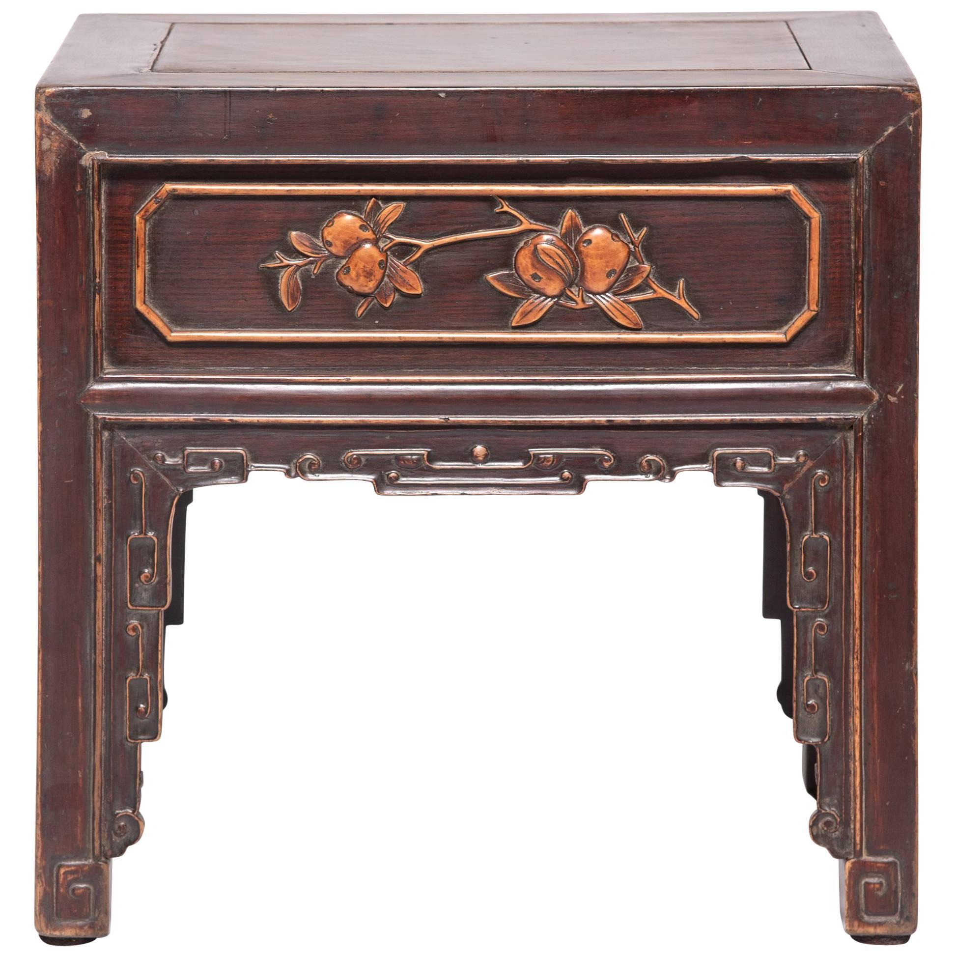 Petite Chinese Display Table with Boxwood Inlay, c. 1850