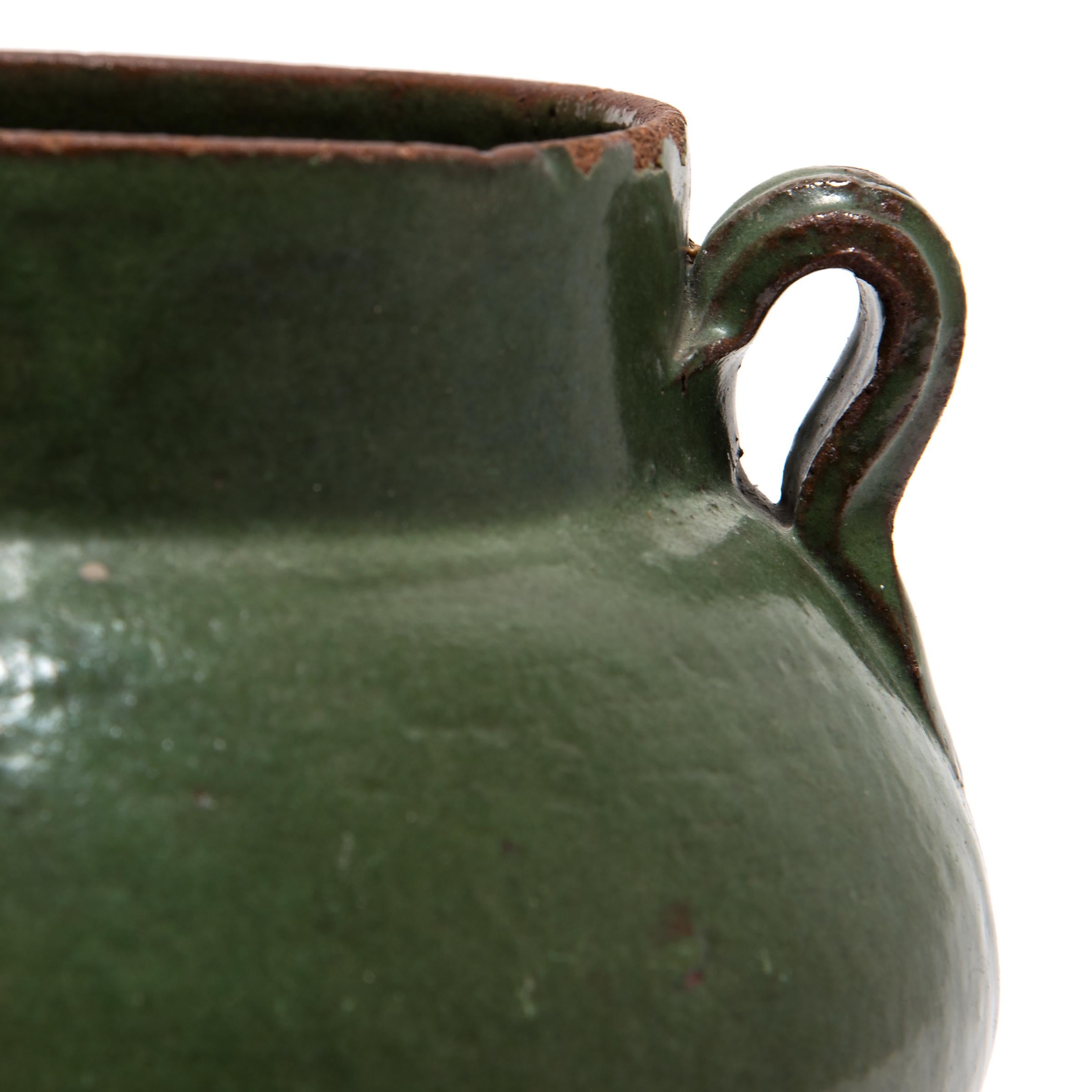 19th Century Chinese Green Glazed Jar 2