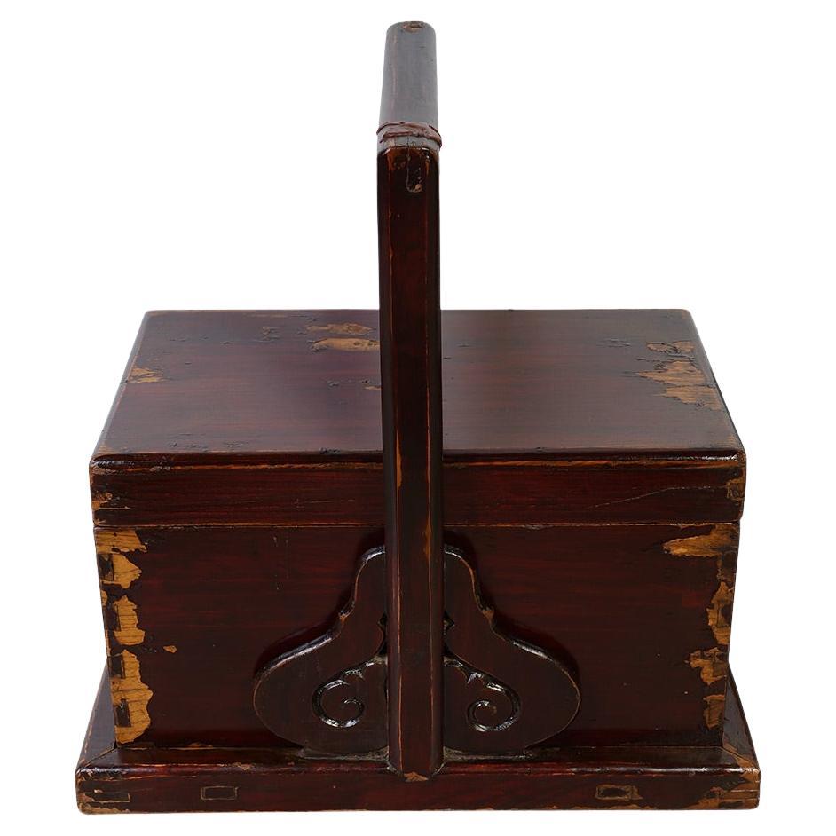 19th Century Chinese Hand Carved Meal Delivery and Lunch Box For Sale