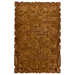 19th Century Chinese Hand Carved Wood Case