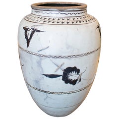 19th Century Chinese Hand Painted Glazed Ceramic Vase