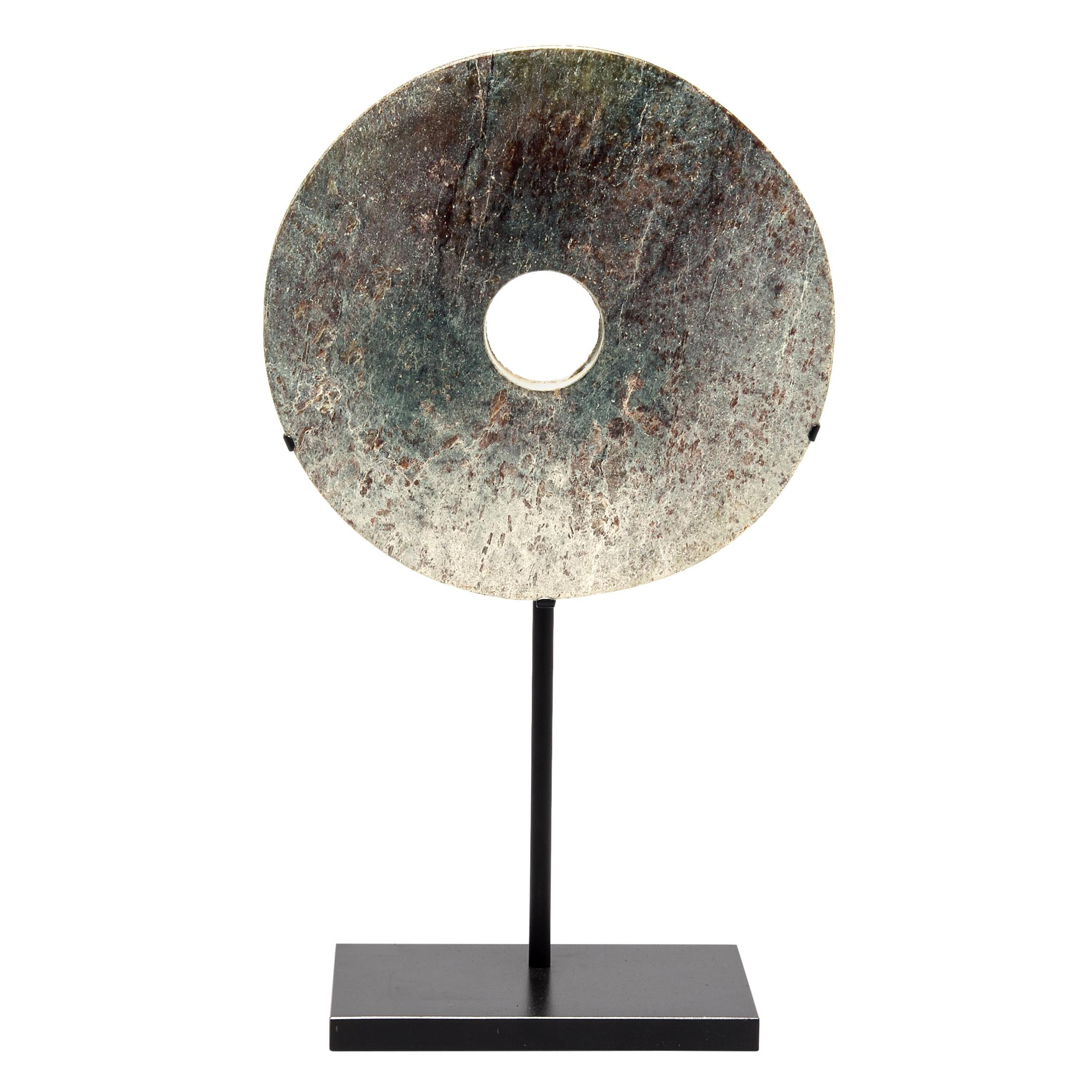 19th Century Chinese Hardstone Bi Disc