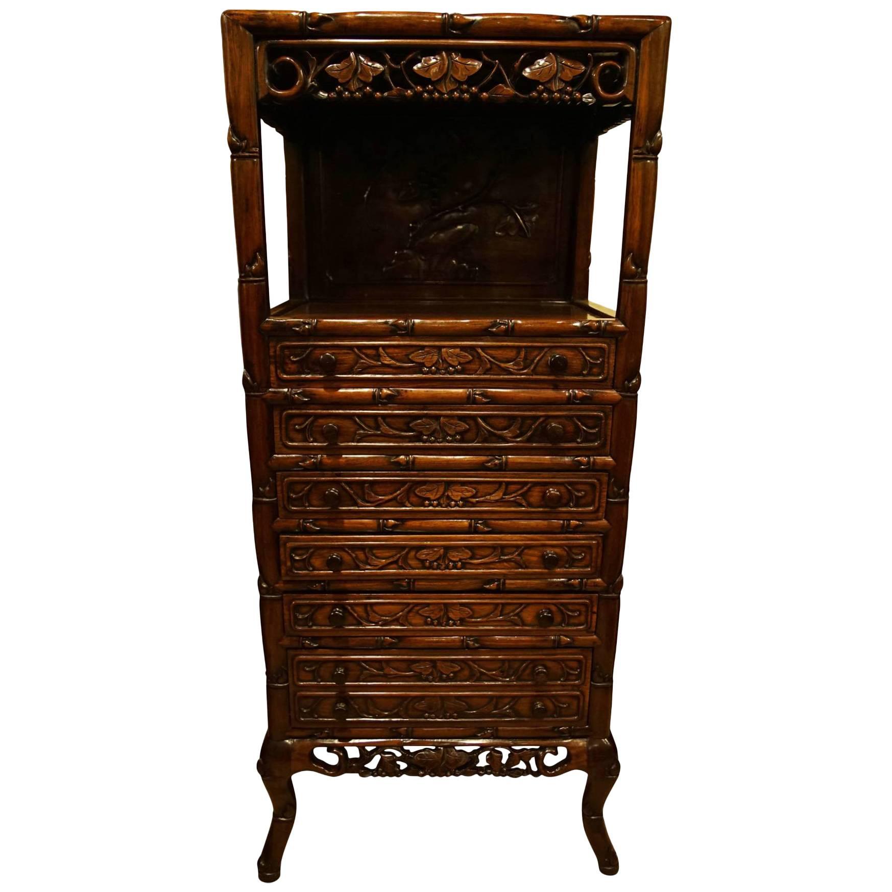 19th Century Chinese Hardwood Cabinet Chest For Sale