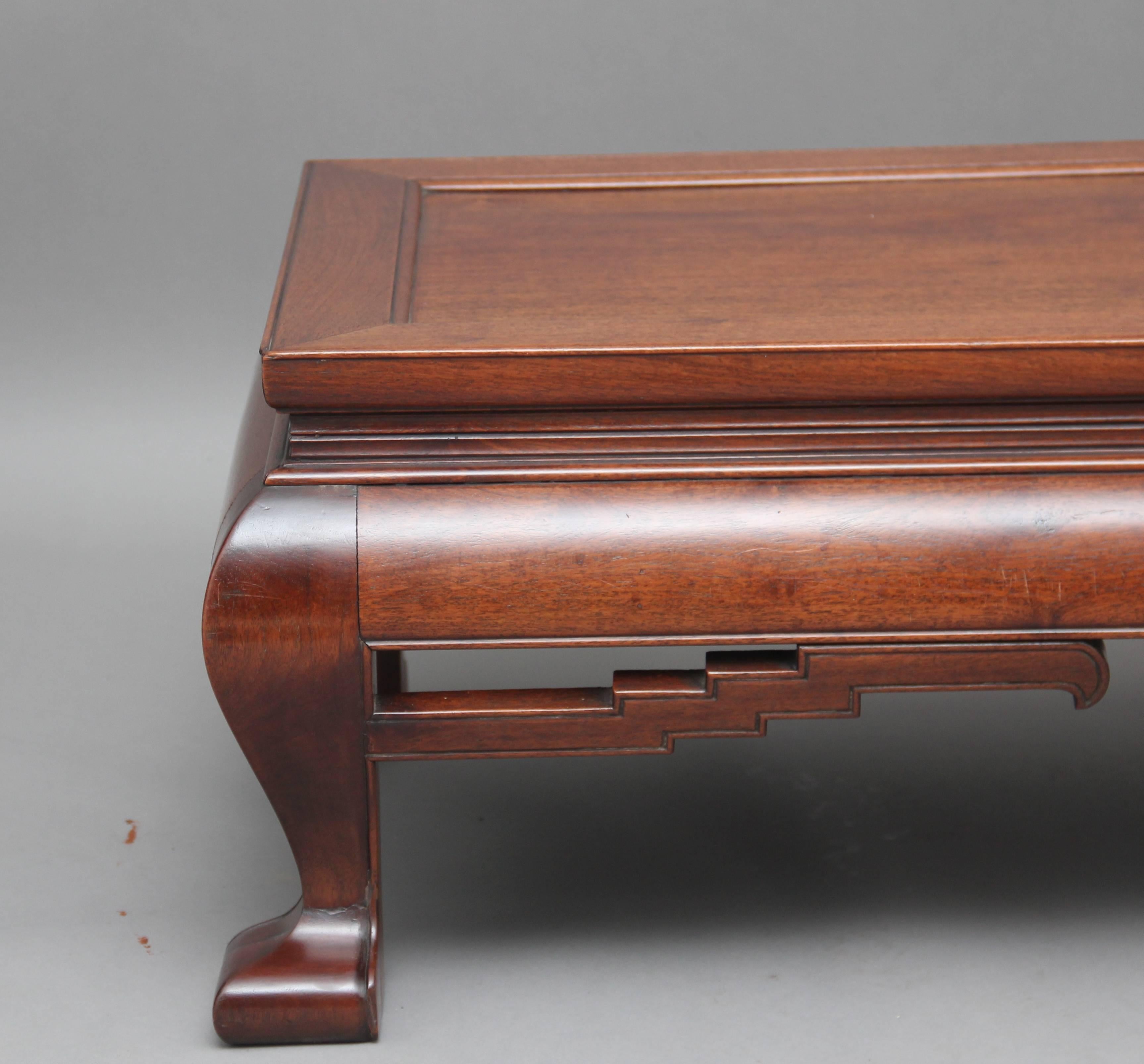 19th Century Chinese Hardwood Coffee Table 7