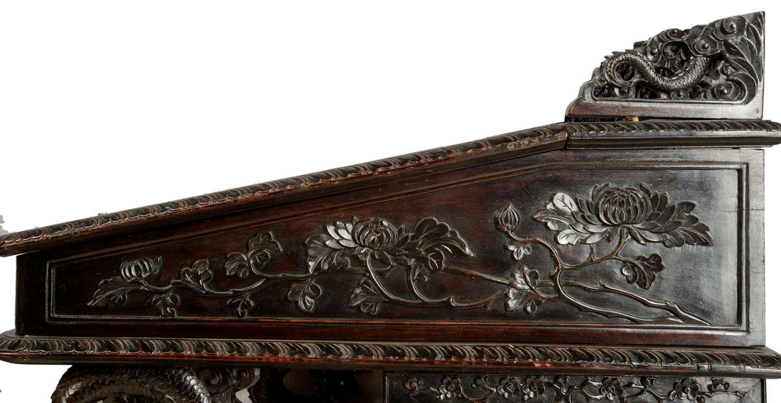 19th Century Chinese Hardwood Davenport 5