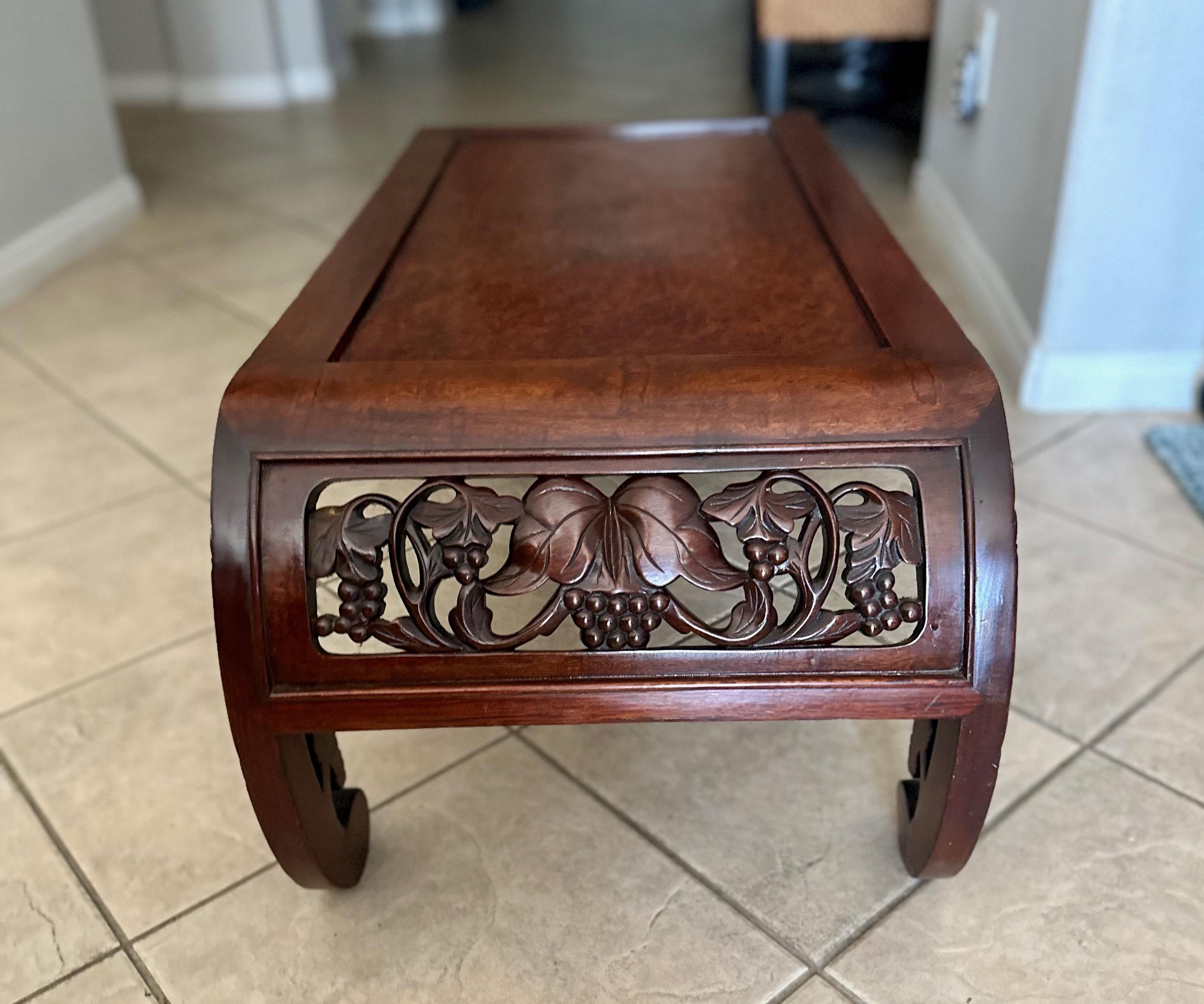 19th Century Chinese Hardwood Opium Low Coffee Table For Sale 7