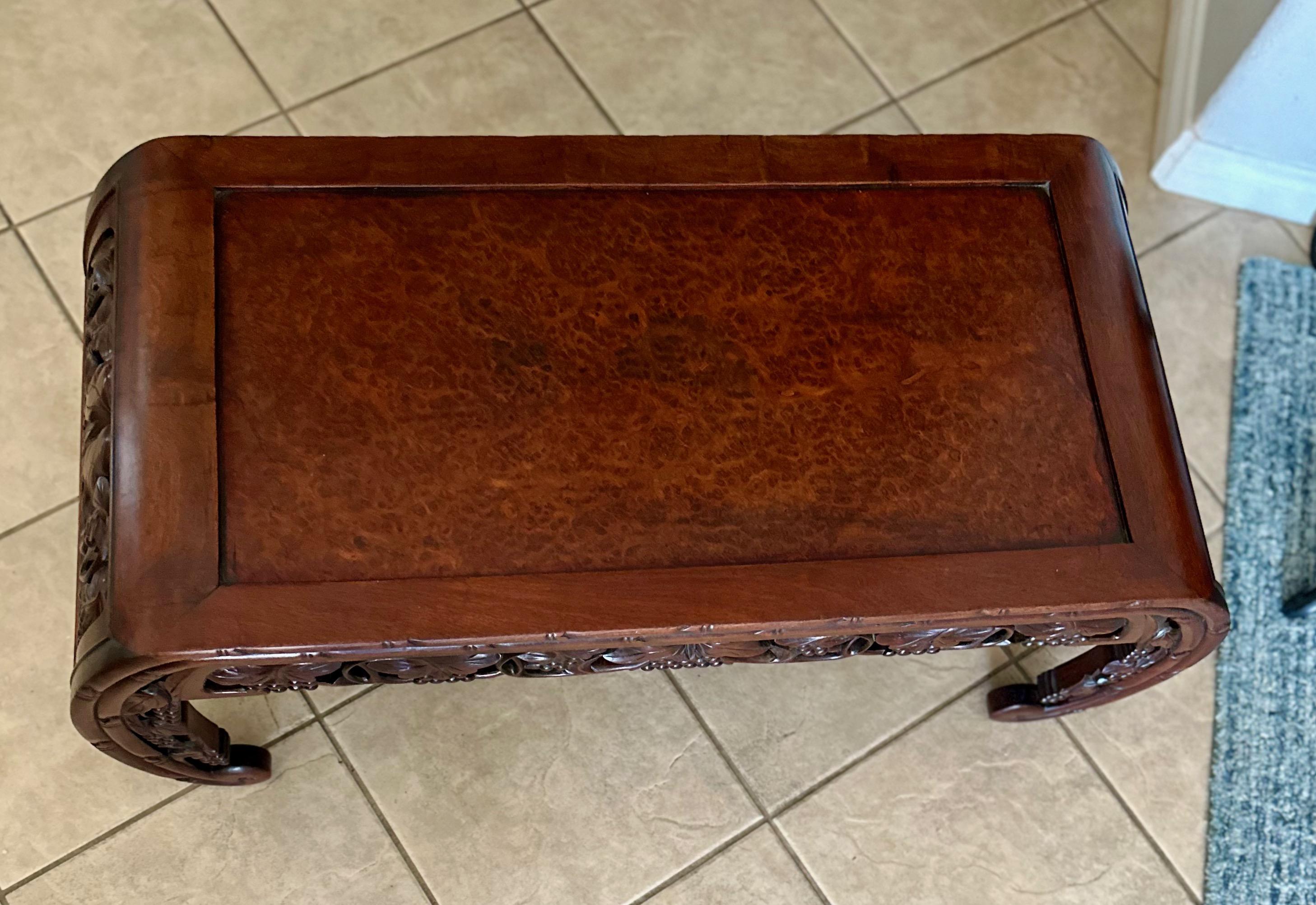 19th Century Chinese Hardwood Opium Low Coffee Table For Sale 5