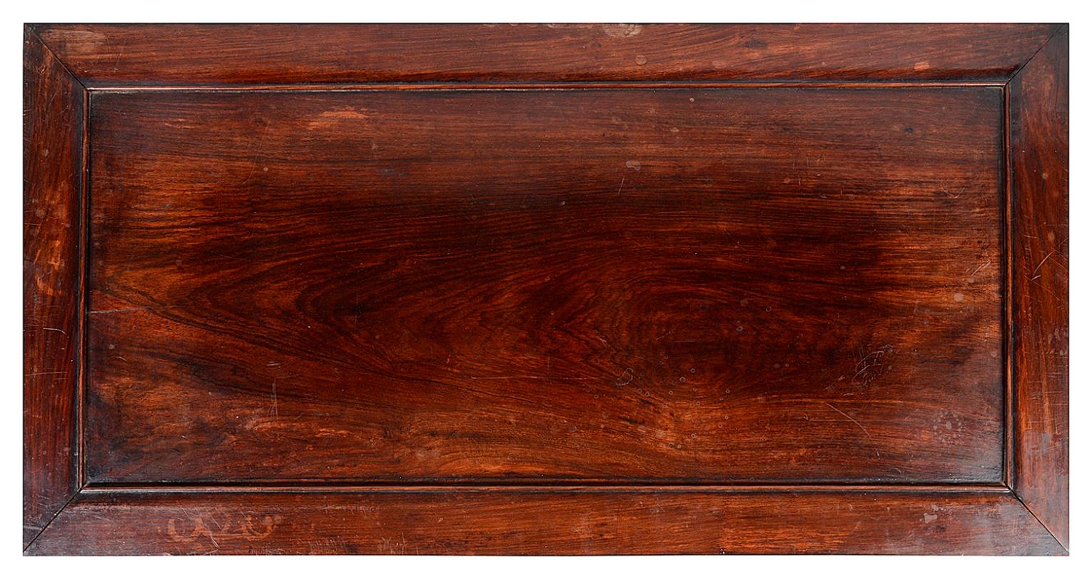 Hand-Carved 19th Century Chinese Hardwood Opium Table For Sale