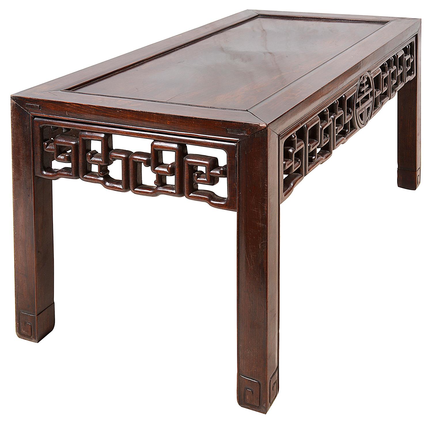 19th Century Chinese Hardwood Opium Table In Good Condition For Sale In Brighton, Sussex