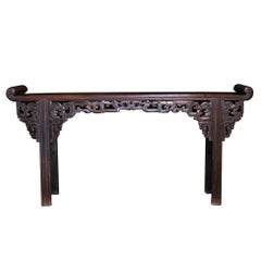 19th Century Chinese Hardwood Provincial-Style Altar Table