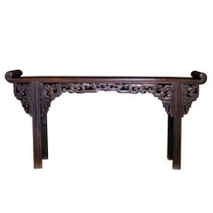 19th Century Chinese Hardwood Provincial-Style Altar Table