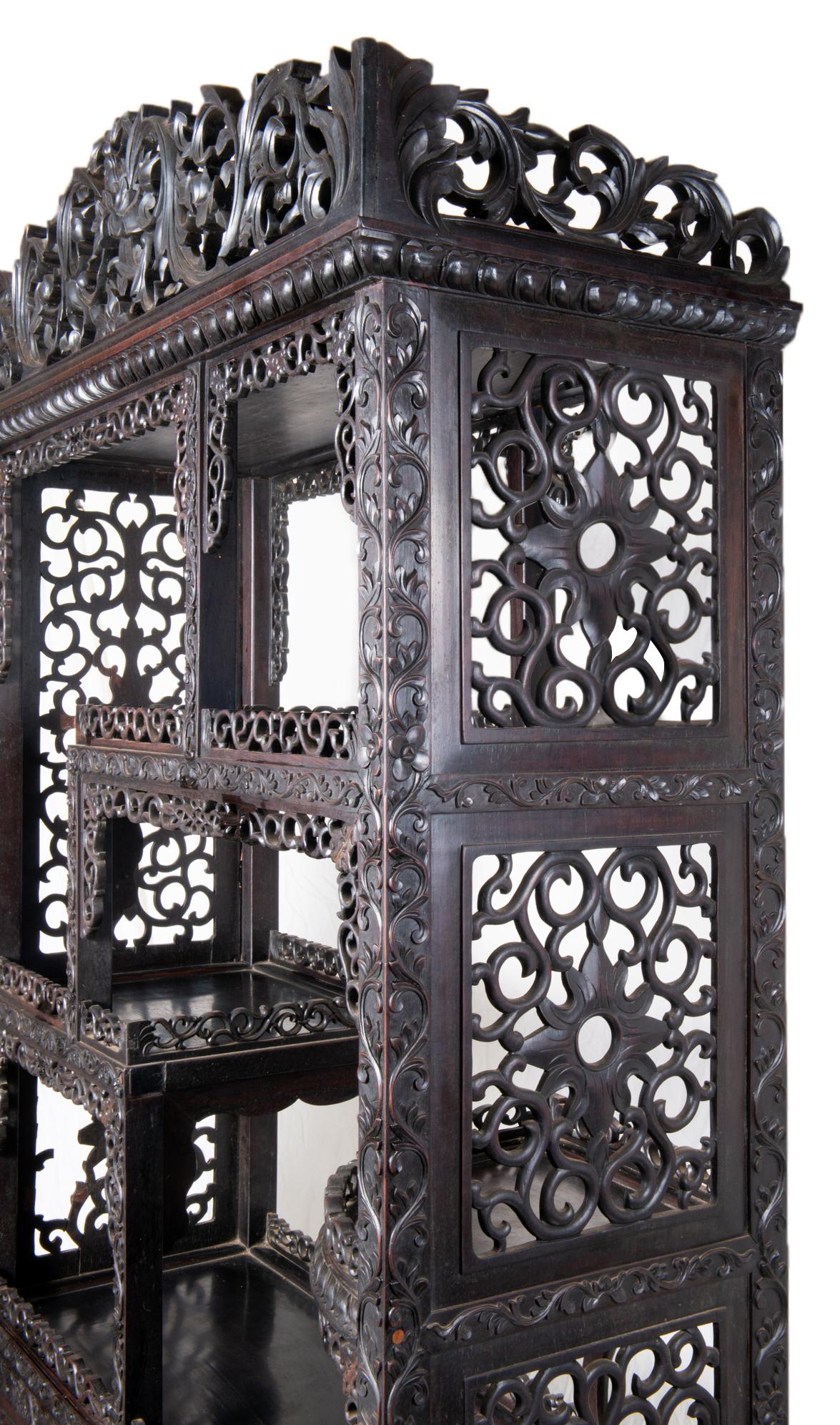 19th Century Chinese Hardwood Shelves 10