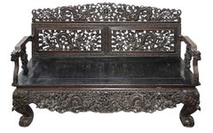 19th Century Chinese Hardwood Sofa, circa 1860