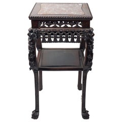 Antique 19th Century Chinese Hardwood Stand, circa 1880