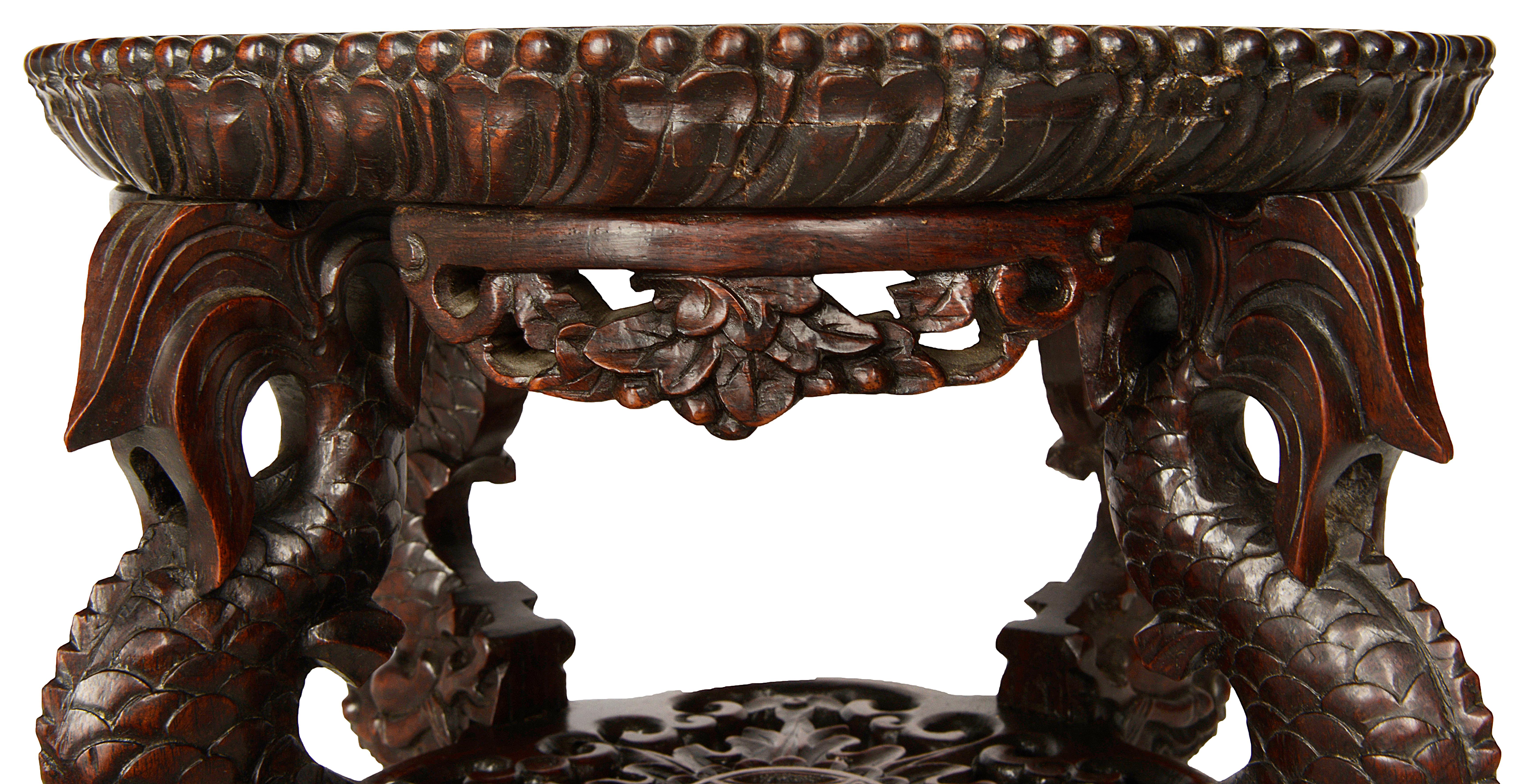19th Century Chinese Hardwood Stand For Sale 1