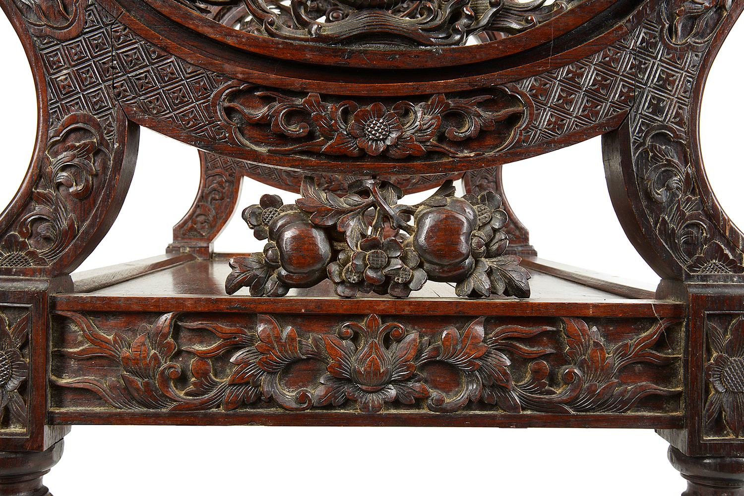 19th Century Chinese Hardwood Window Seat 1