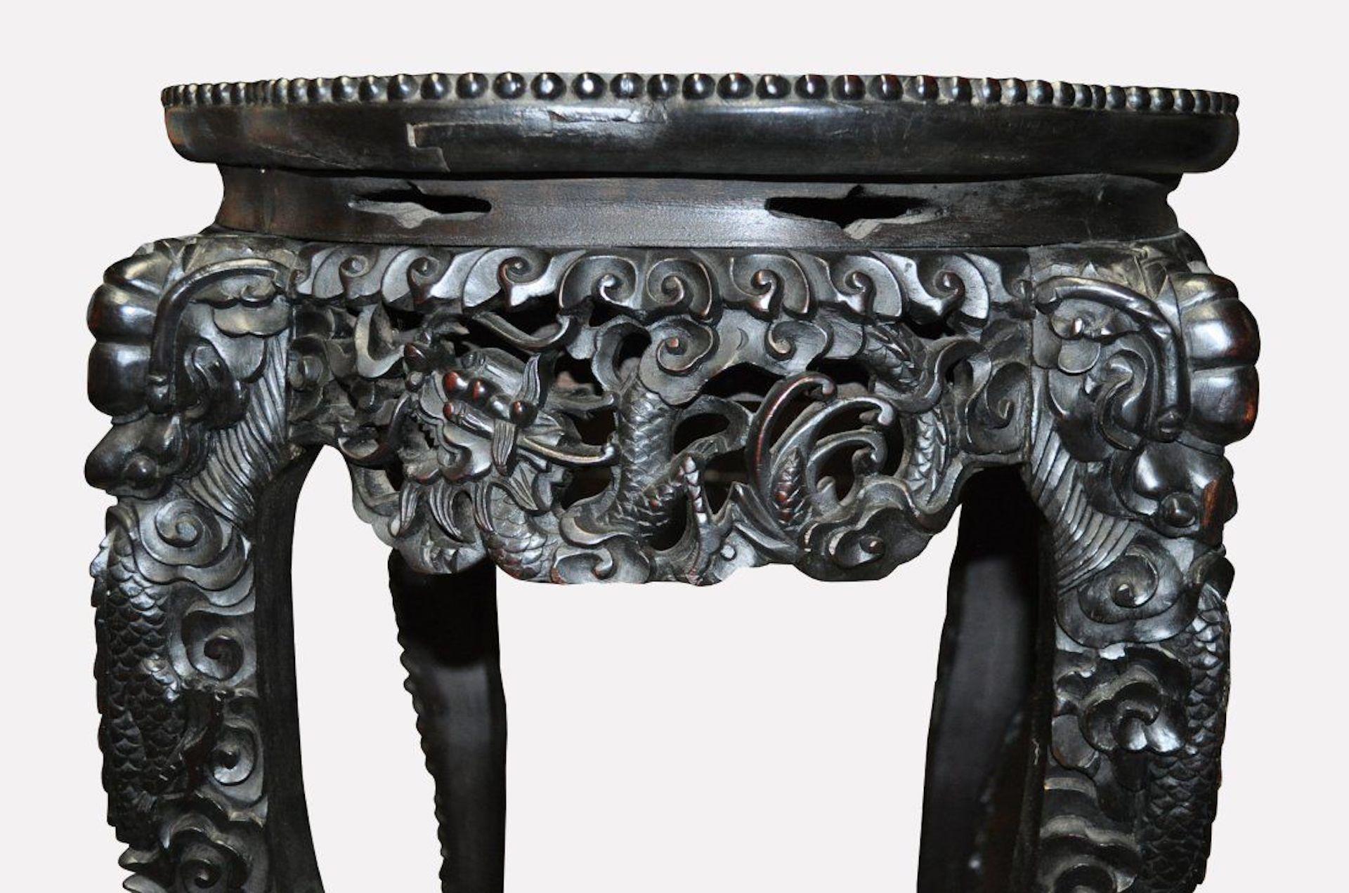 19th Century Chinese Hongmu Incense Stand In Good Condition For Sale In West Palm Beach, FL
