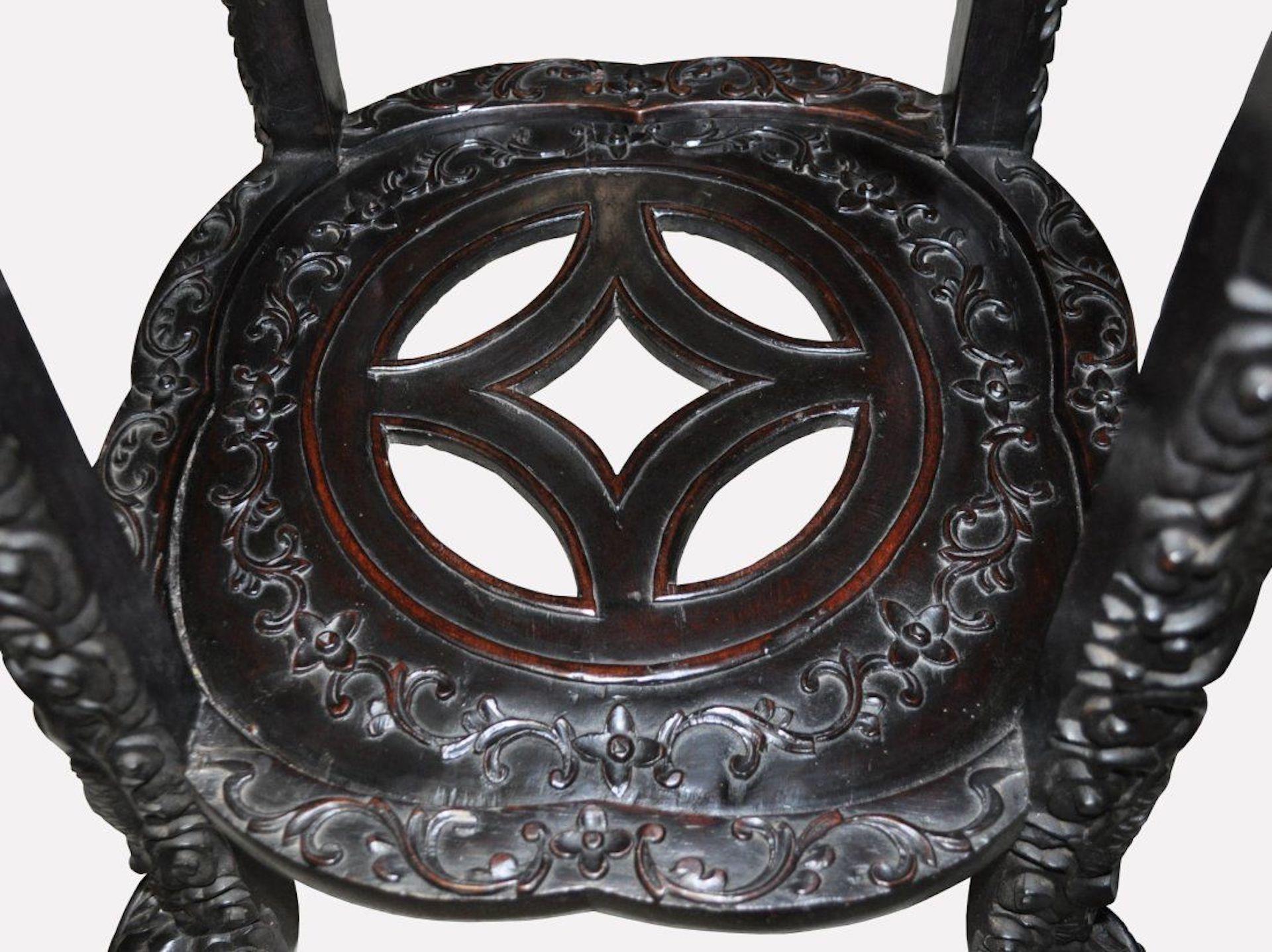 Rosewood 19th Century Chinese Hongmu Incense Stand For Sale