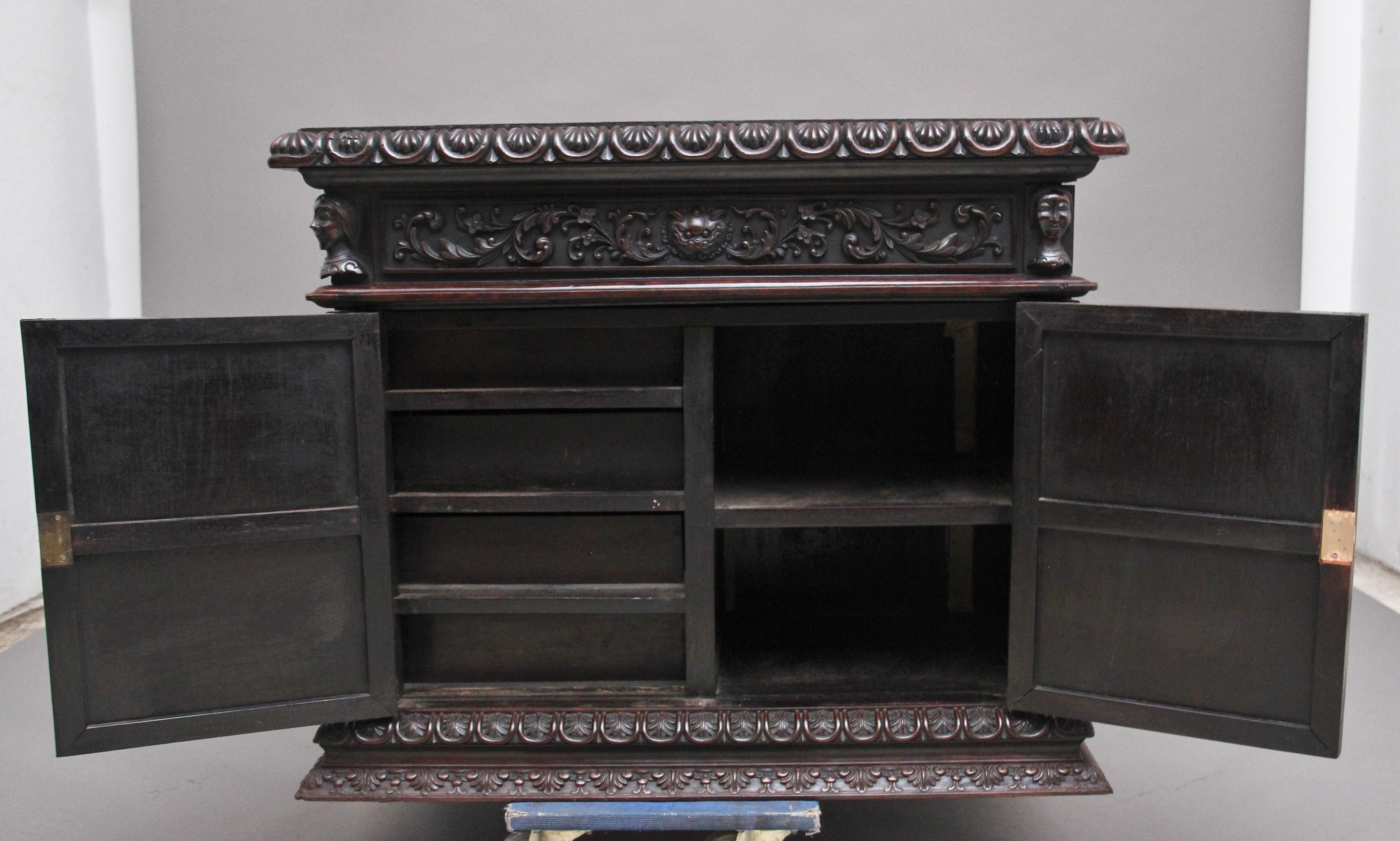 19th Century Chinese Hongmu Pedestal Desk 4