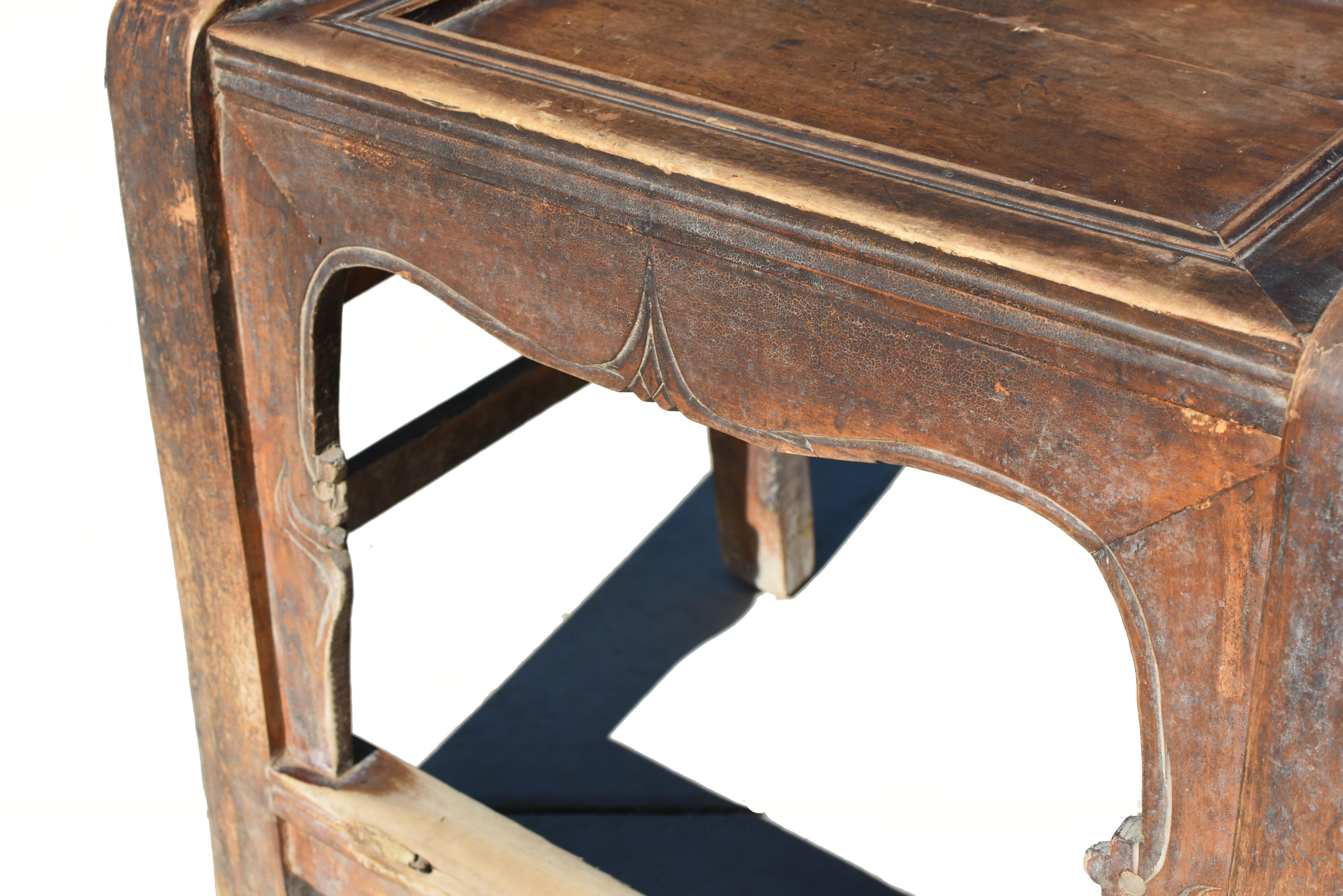 19th Century Chinese Horseshoe Round Back Chairs All Original a Pair For Sale 8