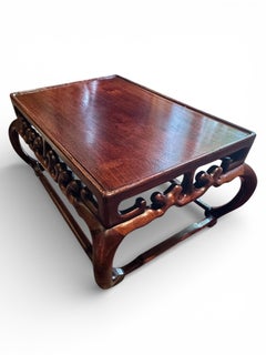 19th Century Chinese Huali Kang Low Table, Rosewood, Qing Style